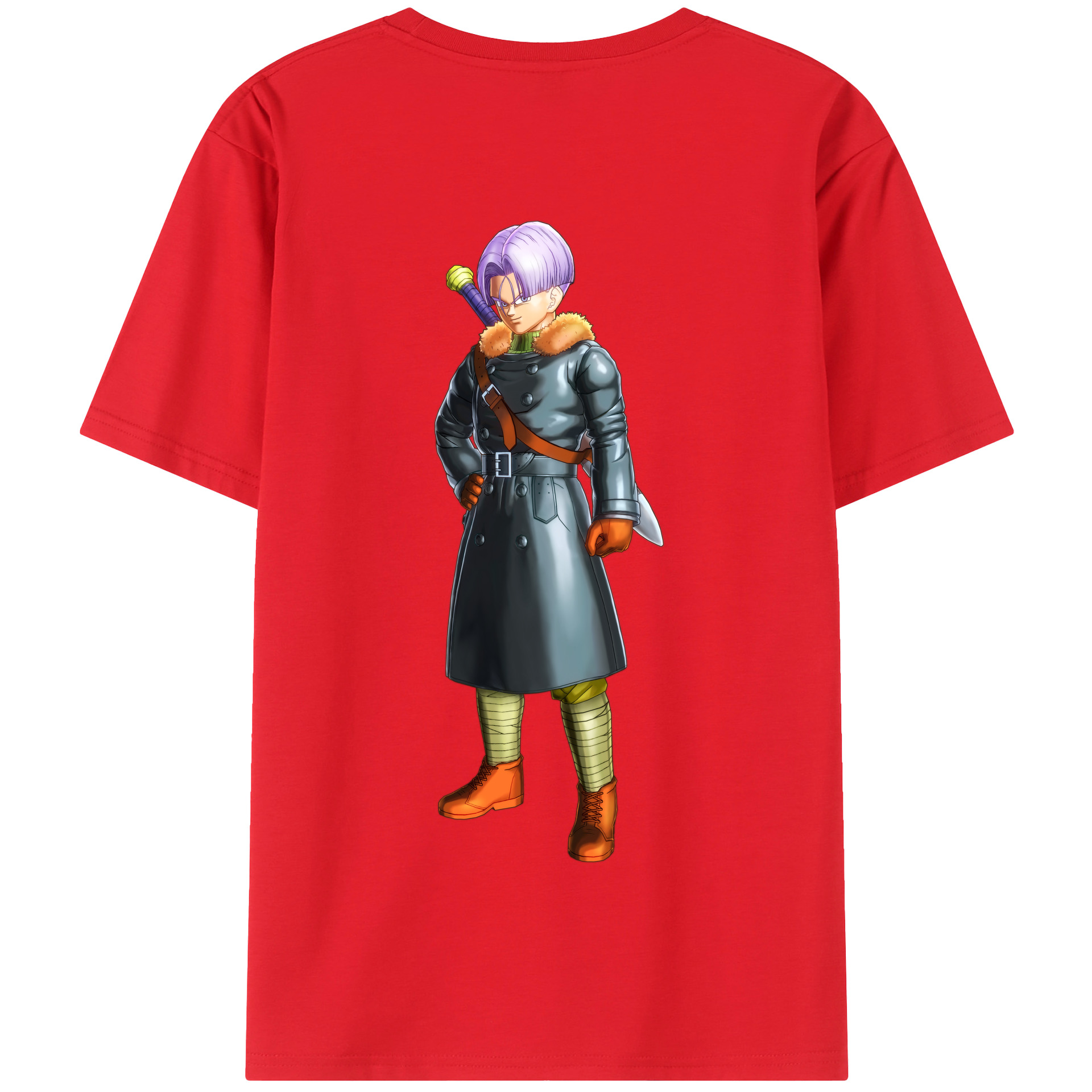 （画像用） ドラゴンボール トランクス（Torankusu）DRAGON BALL Trunks 綿100％半袖Tシャツ（背面プリント）