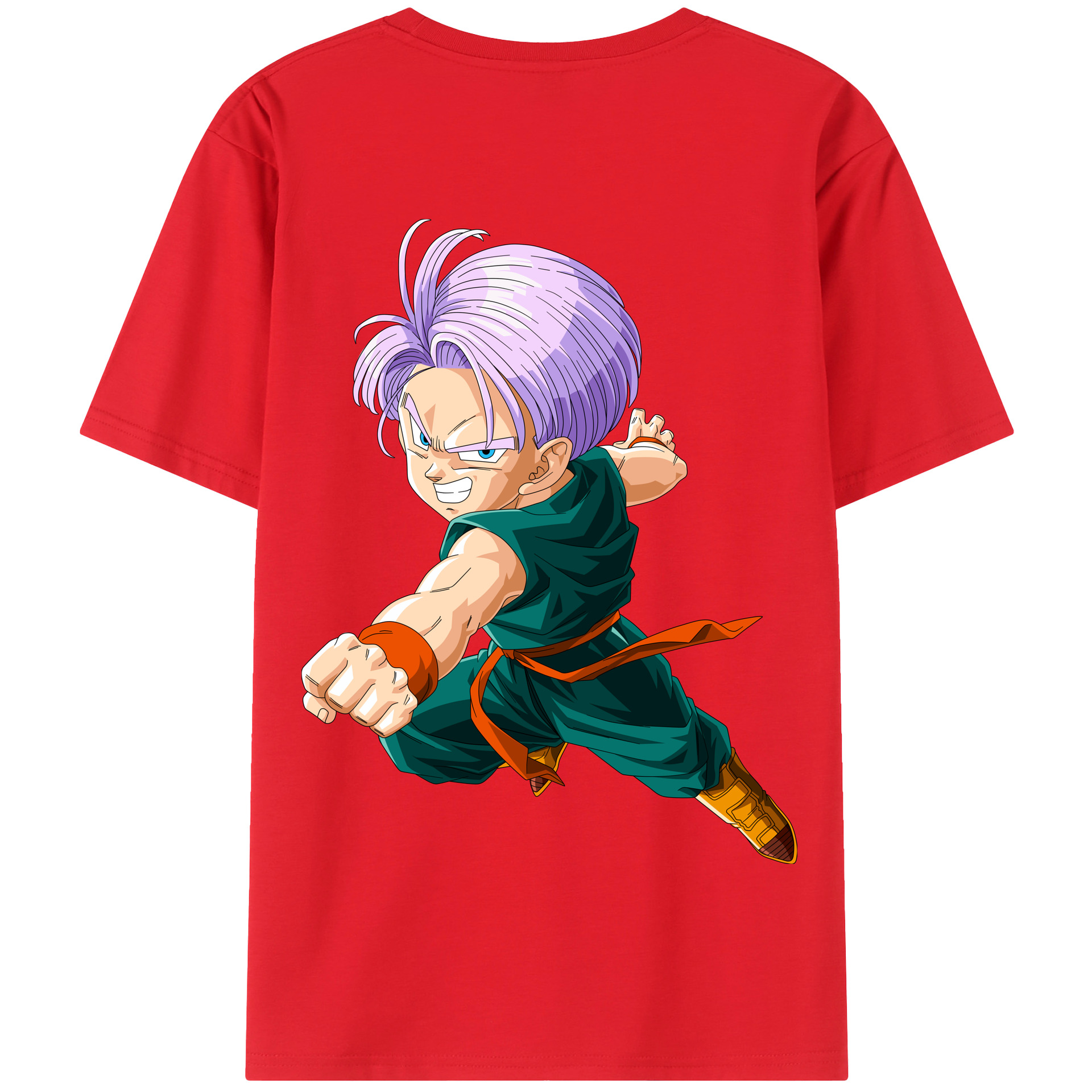 （画像用） ドラゴンボール トランクス（Torankusu）DRAGON BALL Trunks 綿100％半袖Tシャツ（背面プリント）