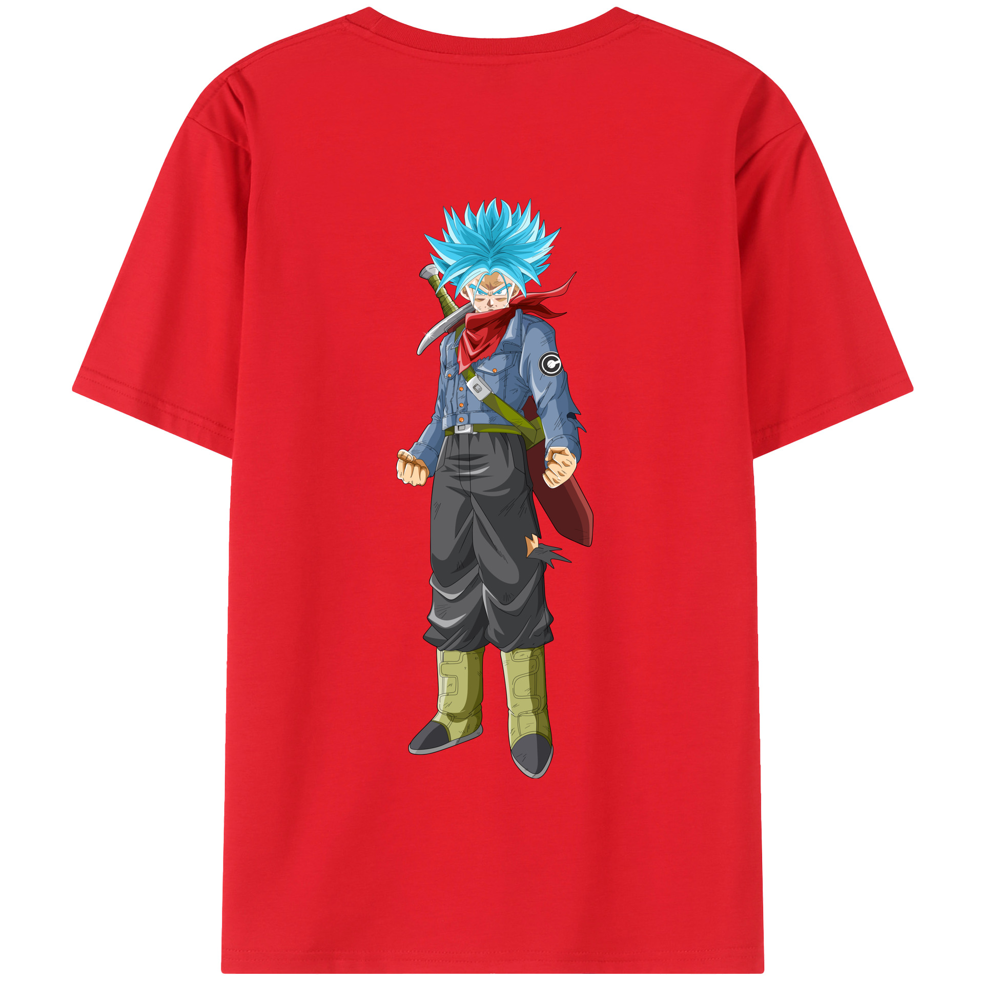 （画像用） ドラゴンボール トランクス（Torankusu）DRAGON BALL Trunks 綿100％半袖Tシャツ（背面プリント）