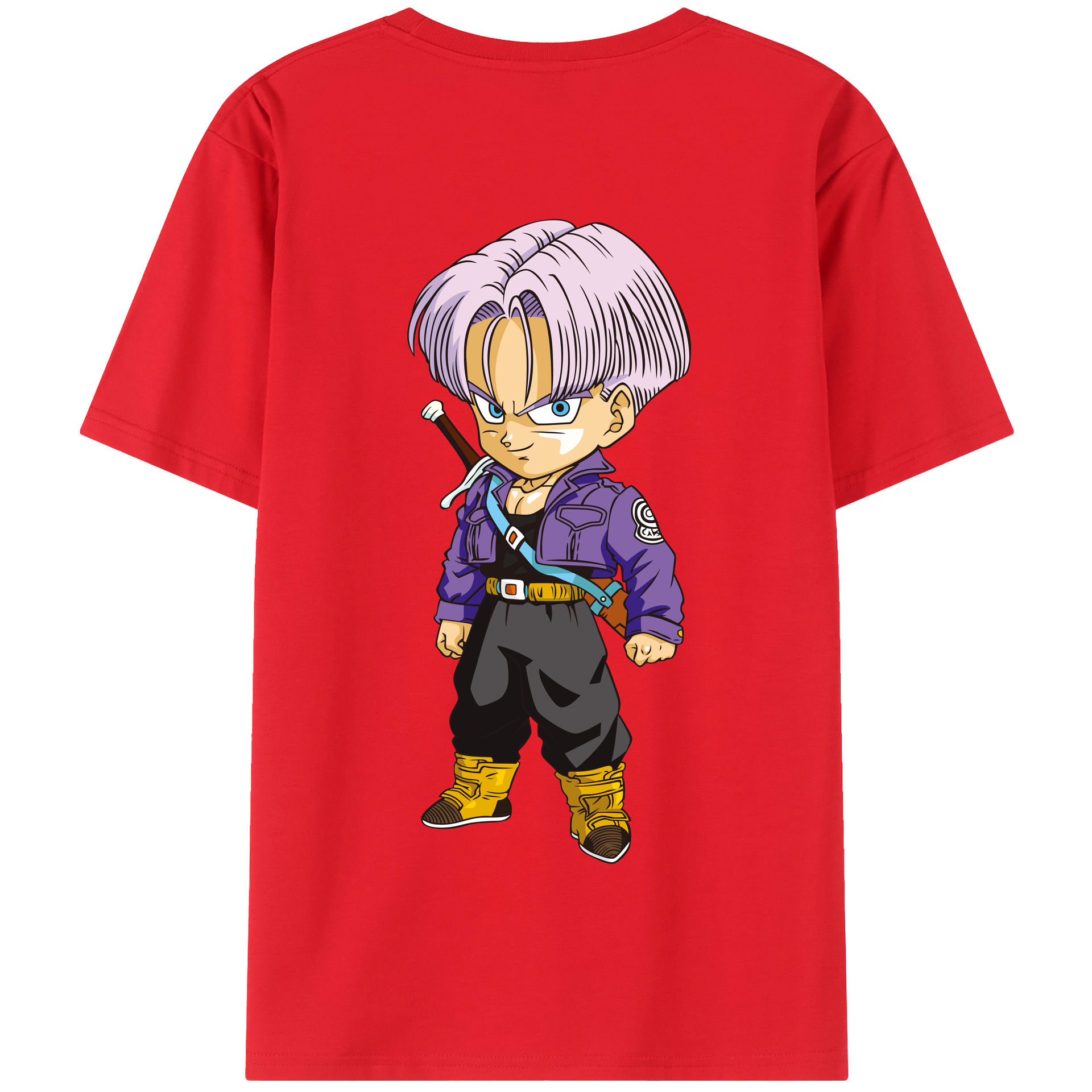 （画像用） ドラゴンボール トランクス（Torankusu）DRAGON BALL Trunks 綿100％半袖Tシャツ（背面プリント）