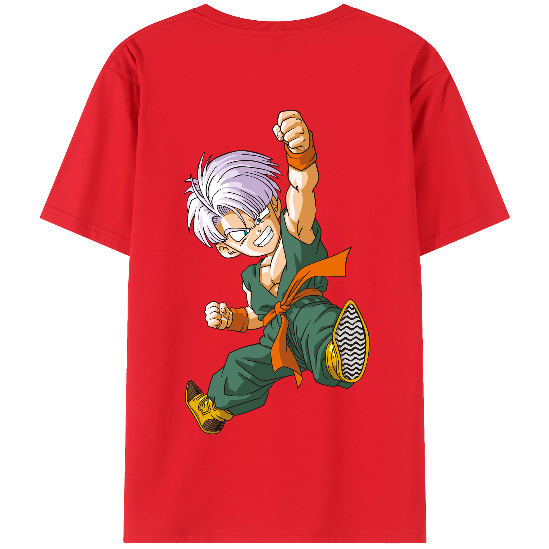 （画像用） ドラゴンボール トランクス（Torankusu）DRAGON BALL Trunks 綿100％半袖Tシャツ（背面プリント）