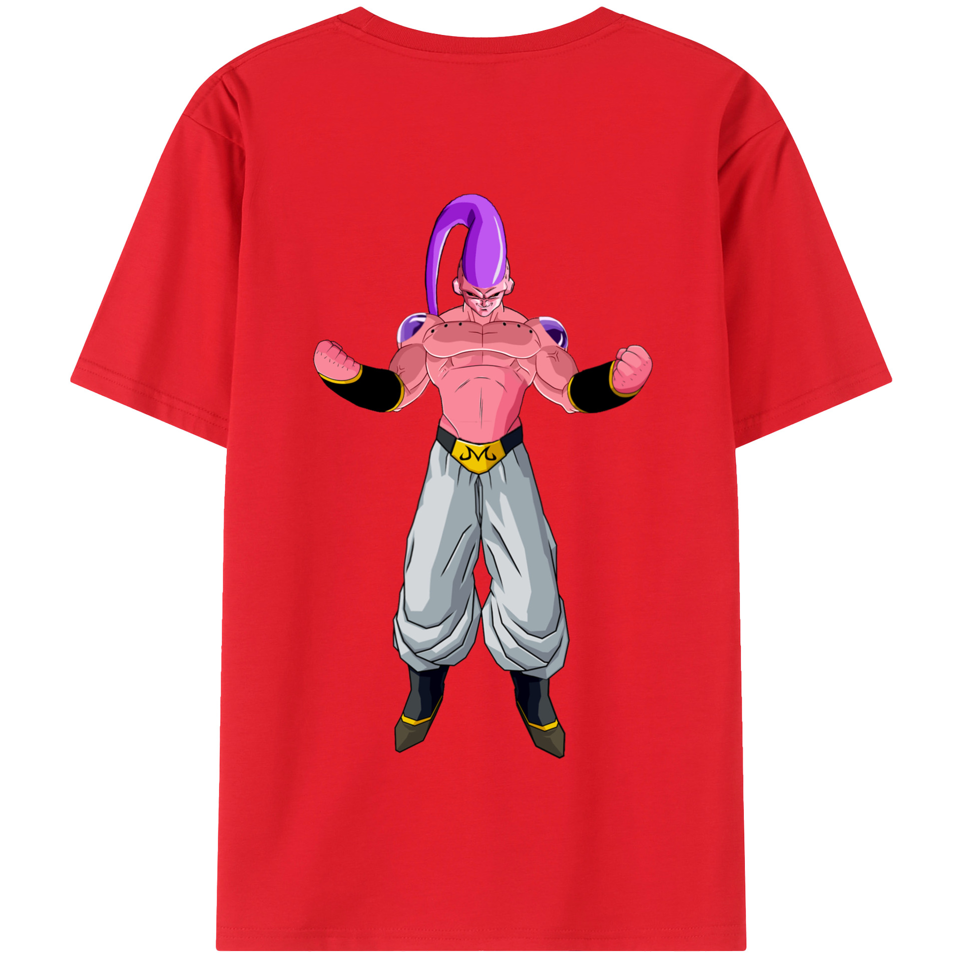 （画像用） ドラゴンボール 魔人ブウ DRAGON BALL Majin Buu 綿100％半袖Tシャツ（背面プリント）