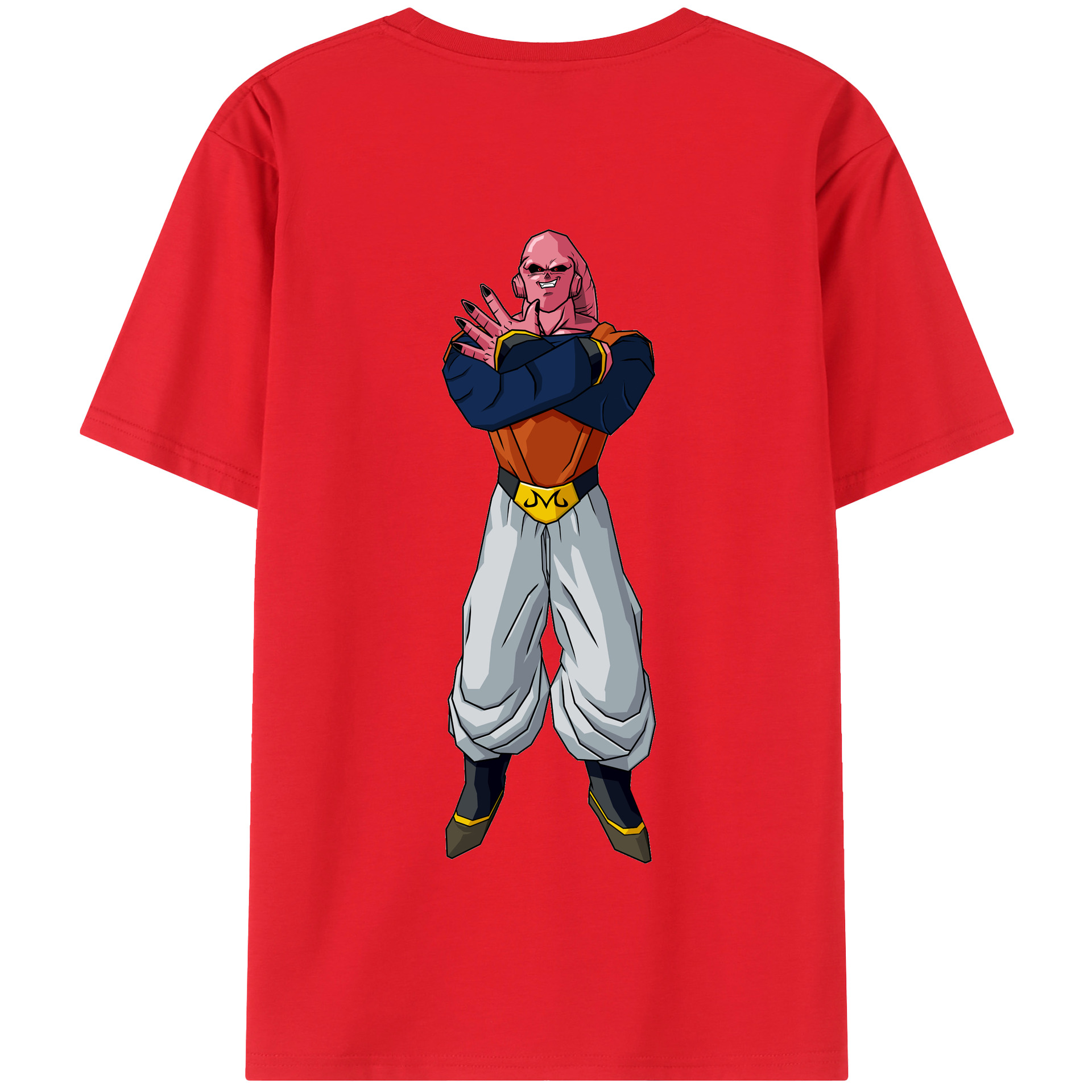 （画像用） ドラゴンボール 魔人ブウ DRAGON BALL Majin Buu 綿100％半袖Tシャツ（背面プリント）
