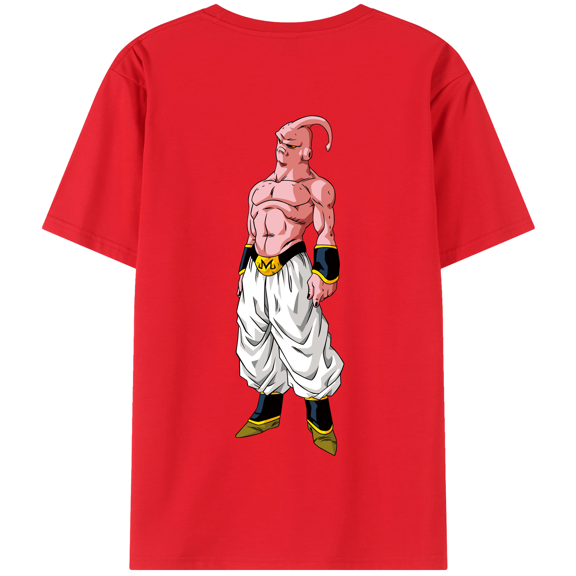 （画像用） ドラゴンボール 魔人ブウ DRAGON BALL Majin Buu 綿100％半袖Tシャツ（背面プリント）