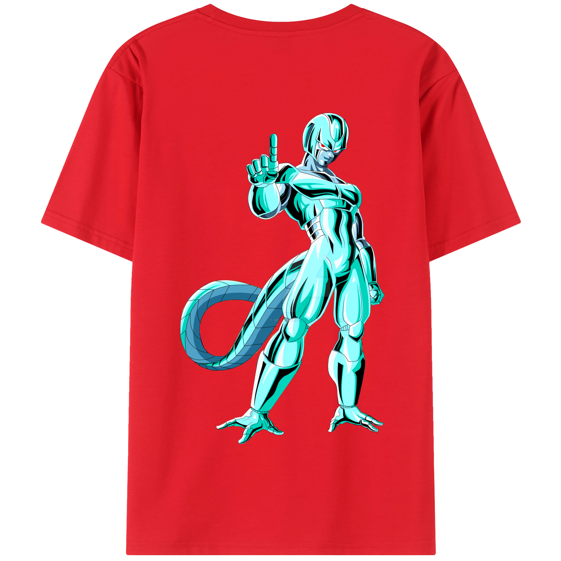（画像用） ドラゴンボール クウラ DRAGON BALL Cooler Coora 綿100％半袖Tシャツ（背面プリント）