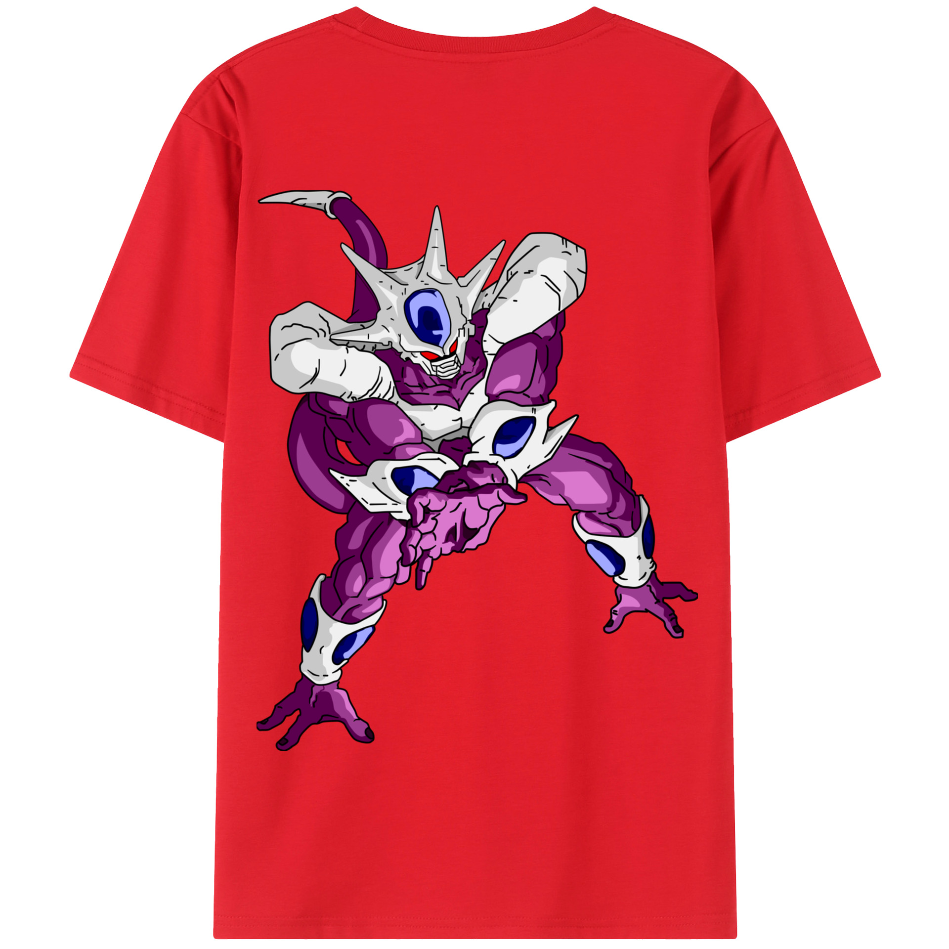 （画像用） ドラゴンボール クウラ DRAGON BALL Cooler Coora 綿100％半袖Tシャツ（背面プリント）