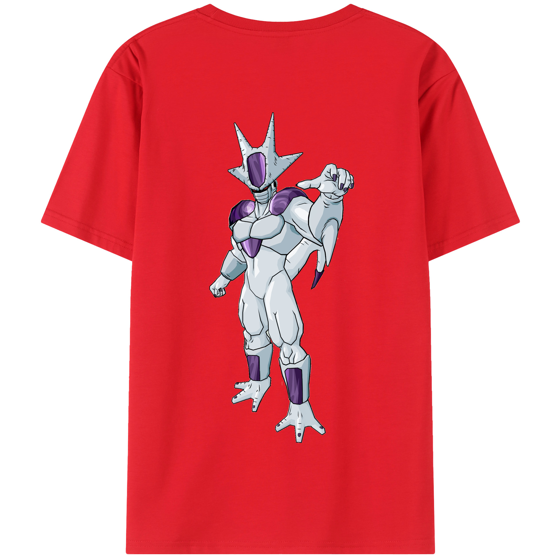 （画像用） ドラゴンボール クウラ DRAGON BALL Cooler Coora 綿100％半袖Tシャツ（背面プリント）