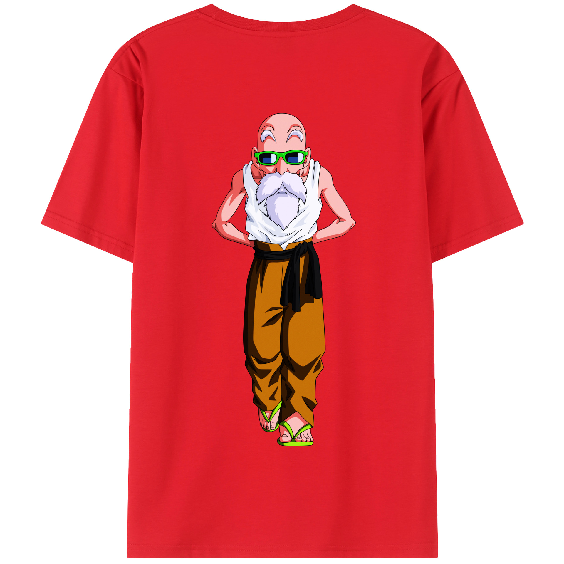（画像用） ドラゴンボール 亀仙人（かめせんにん） DRAGON BALL Master Roshi Kame Sennin 綿100％半袖Tシャツ（背面プリント）