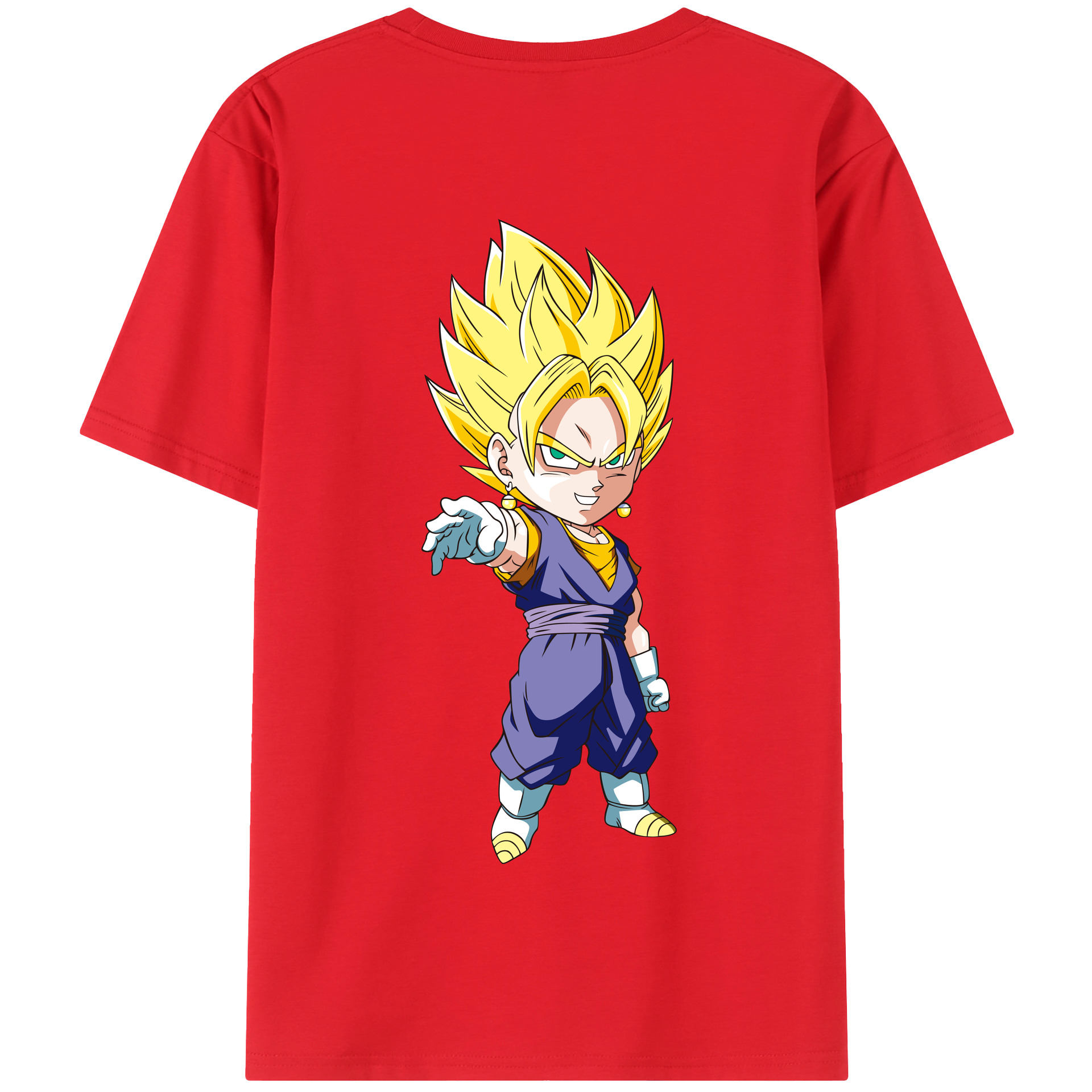（画像用） ドラゴンボール ベジット DRAGON BALL Vegetto 綿100％半袖Tシャツ（背面プリント）