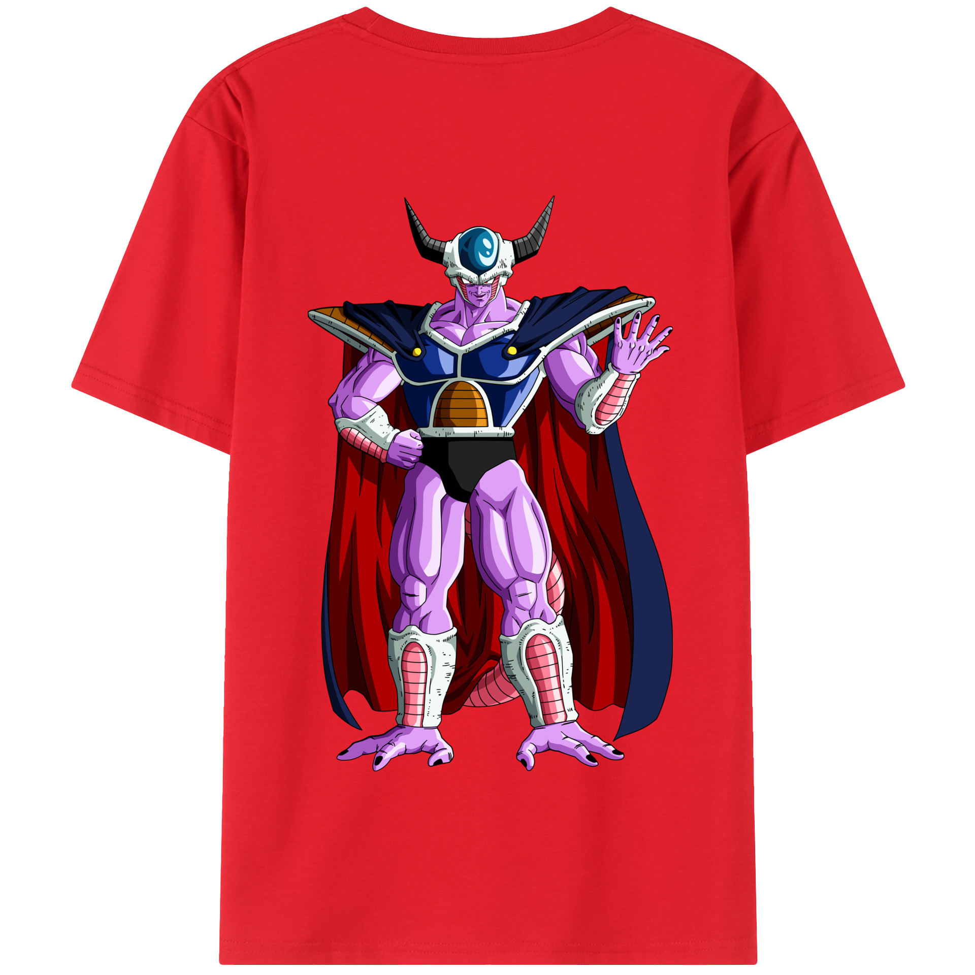 （画像用） ドラゴンボール コルド大王 DRAGON BALL King Cold 綿100％半袖Tシャツ（背面プリント）