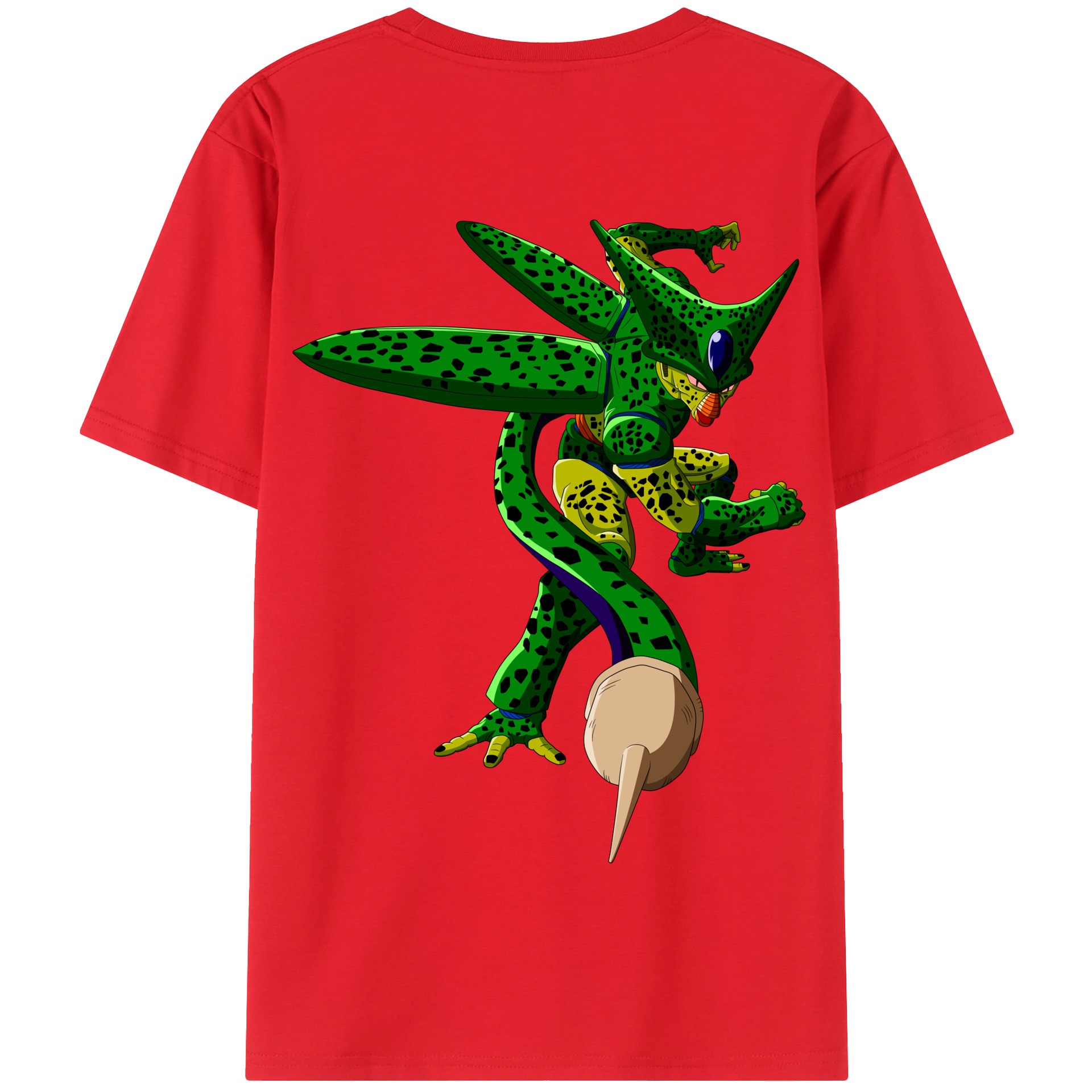（画像用） ドラゴンボール セル DRAGON BALL Cell 綿100％半袖Tシャツ（背面プリント）
