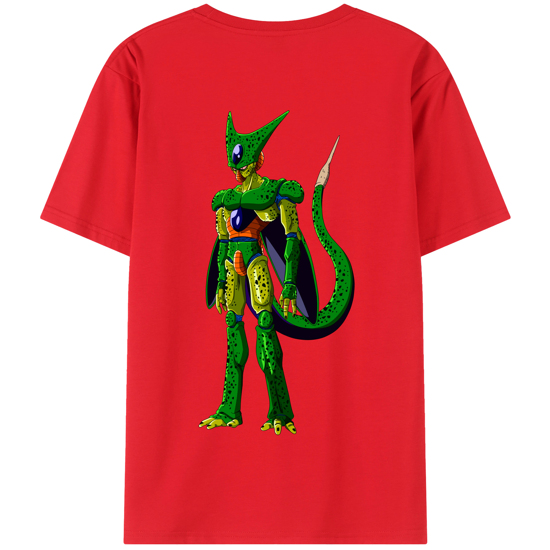 （画像用） ドラゴンボール セル DRAGON BALL Cell 綿100％半袖Tシャツ（背面プリント）