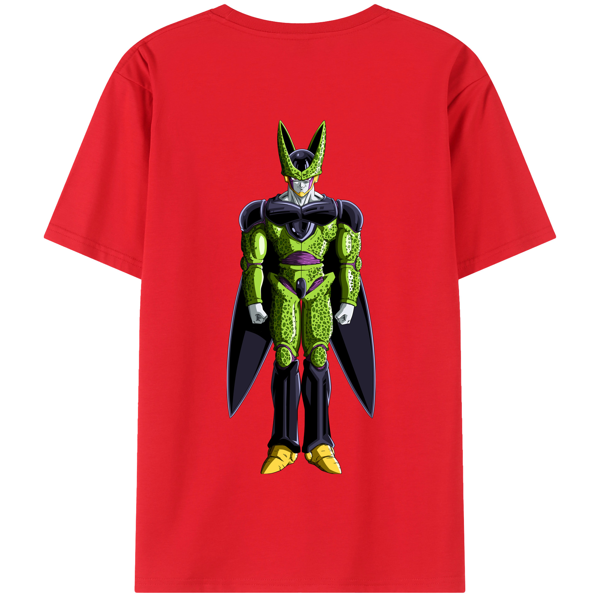 （画像用） ドラゴンボール セル DRAGON BALL Cell 綿100％半袖Tシャツ（背面プリント）