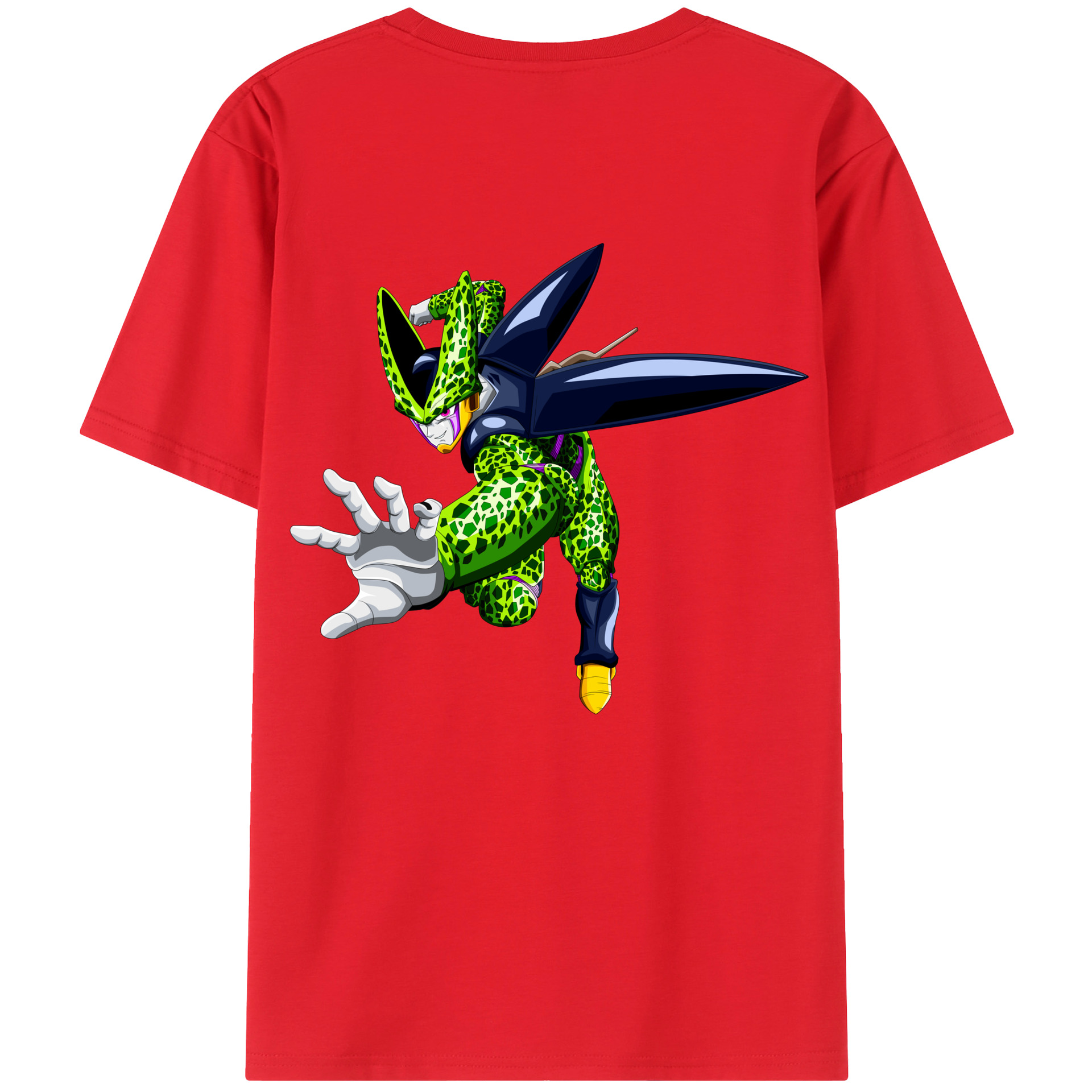 （画像用） ドラゴンボール セル DRAGON BALL Cell 綿100％半袖Tシャツ（背面プリント）