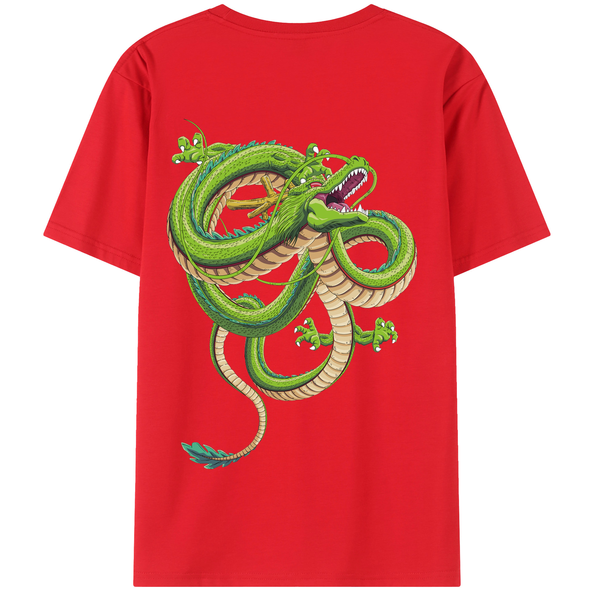 （画像用） ドラゴンボール 神龍 シェンロン DRAGON BALL Shenron 綿100％半袖Tシャツ（背面プリント）