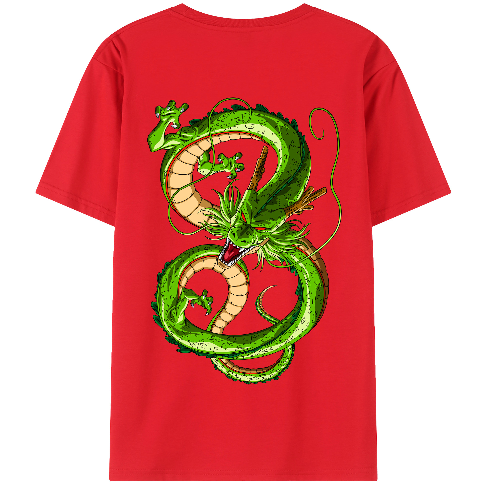 （画像用） ドラゴンボール 神龍 シェンロン DRAGON BALL Shenron 綿100％半袖Tシャツ（背面プリント）