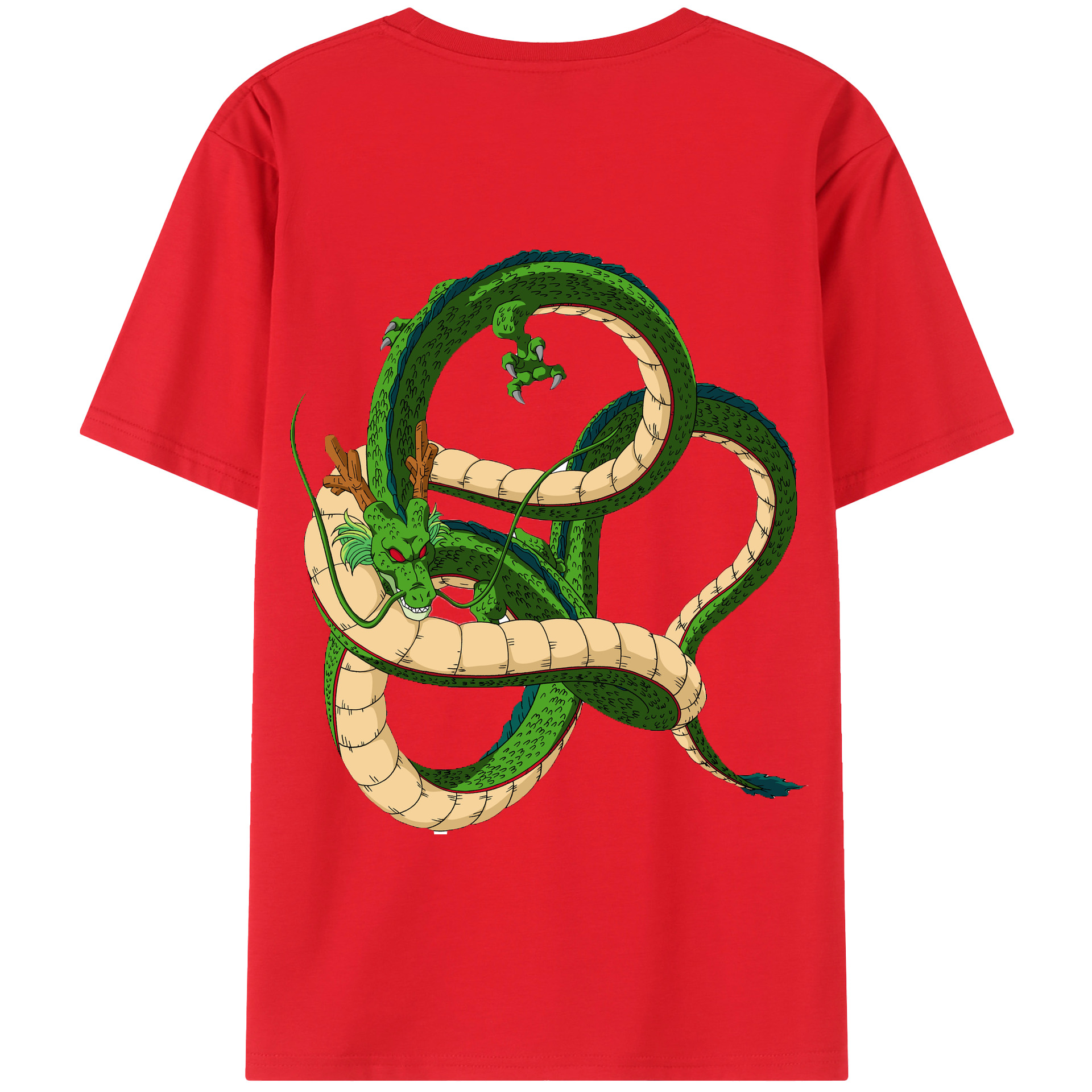 （画像用） ドラゴンボール 神龍 シェンロン DRAGON BALL Shenron 綿100％半袖Tシャツ（背面プリント）