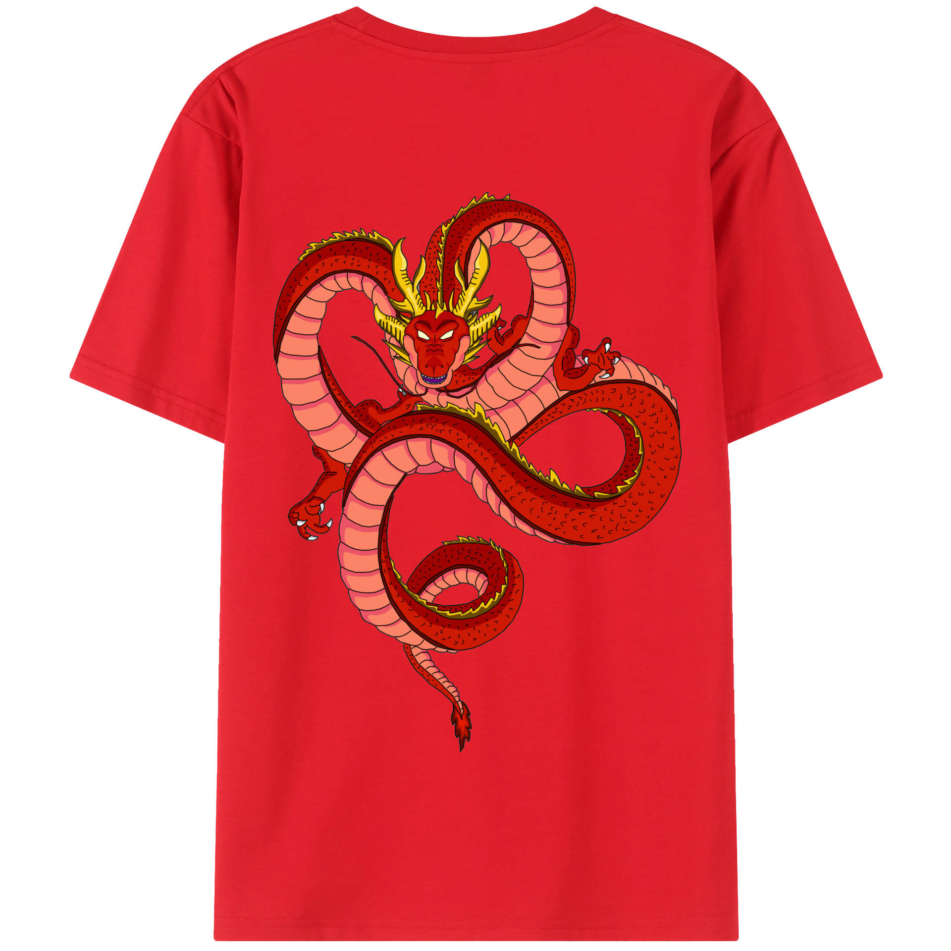 （画像用） ドラゴンボール 神龍 シェンロン DRAGON BALL Shenron 綿100％半袖Tシャツ（背面プリント）