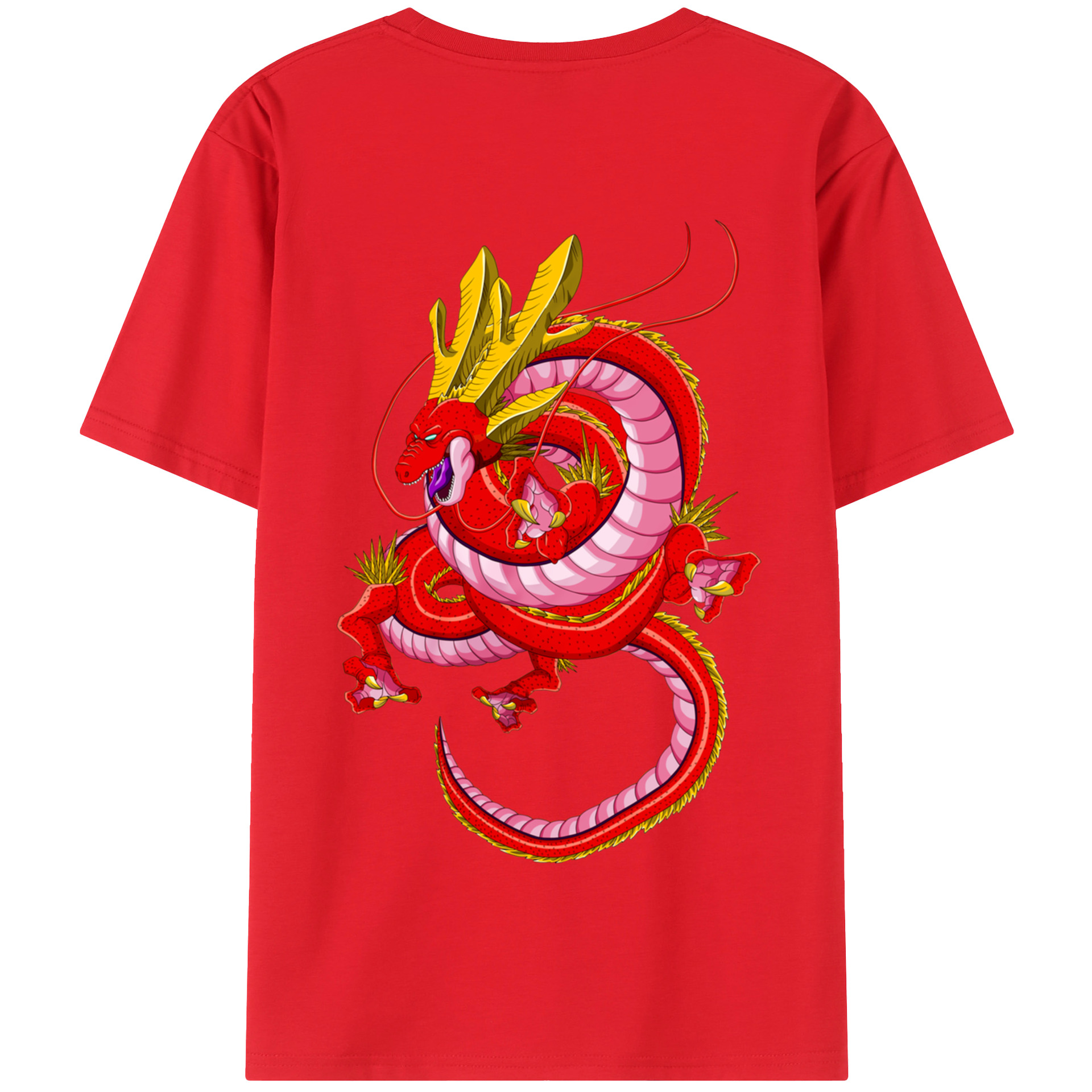（画像用） ドラゴンボール 神龍 シェンロン DRAGON BALL Shenron 綿100％半袖Tシャツ（背面プリント）