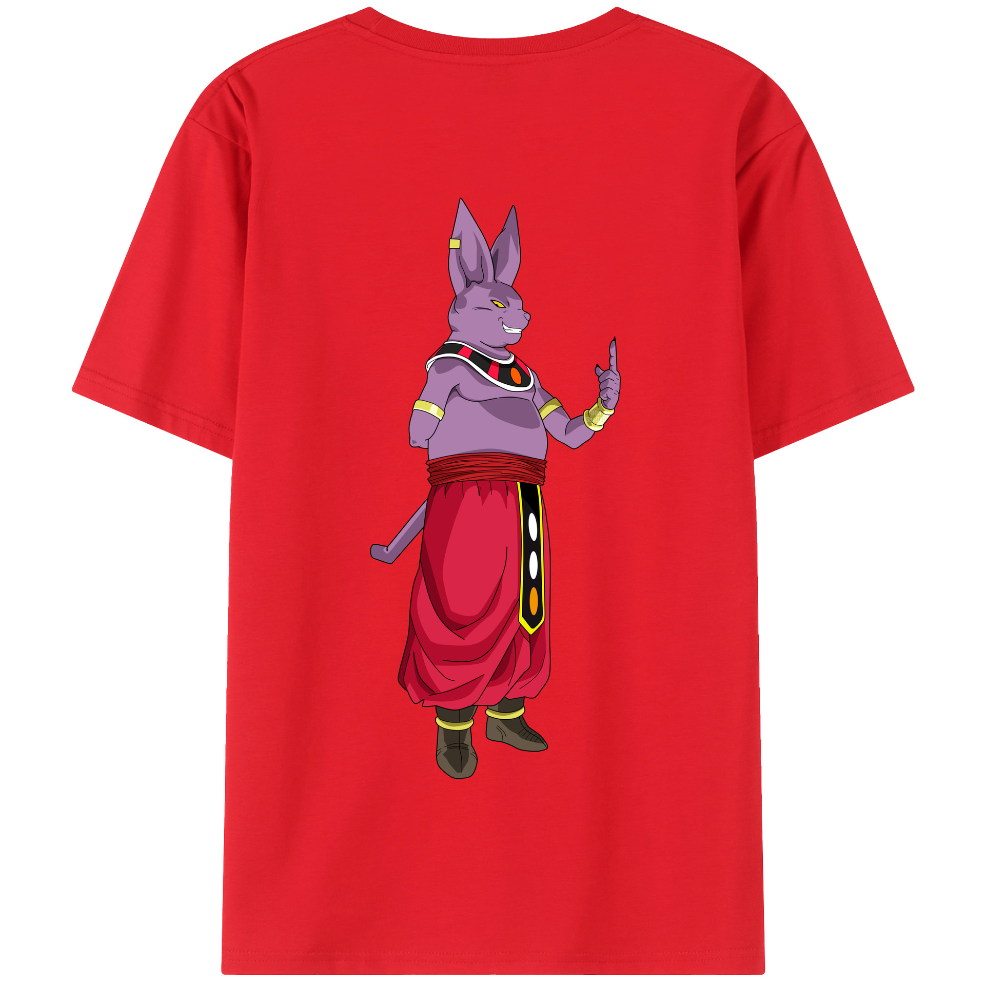 （画像用） ドラゴンボール シャンパ DRAGON BALL Champa 綿100％半袖Tシャツ（背面プリント）