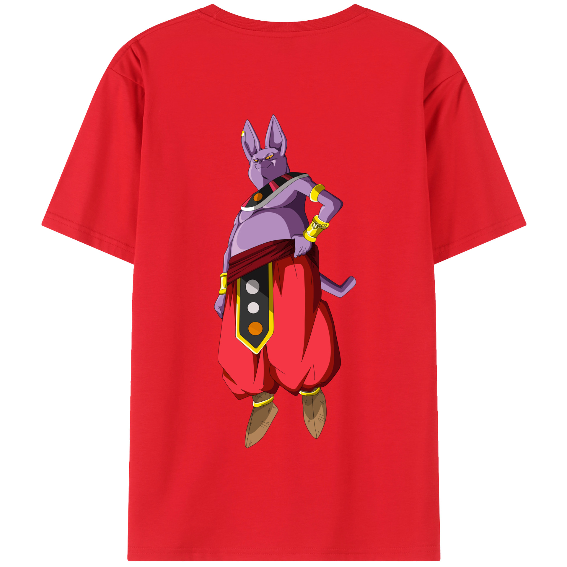 （画像用） ドラゴンボール シャンパ DRAGON BALL Champa 綿100％半袖Tシャツ（背面プリント）