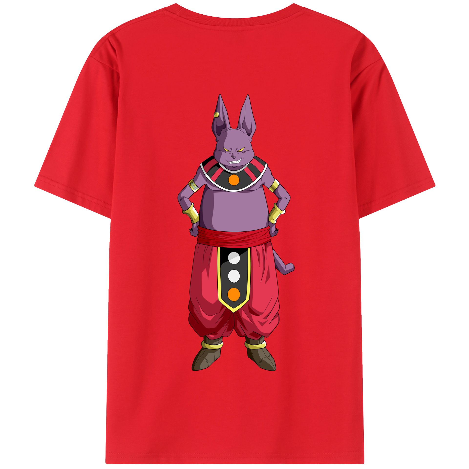 （画像用） ドラゴンボール シャンパ DRAGON BALL Champa 綿100％半袖Tシャツ（背面プリント）