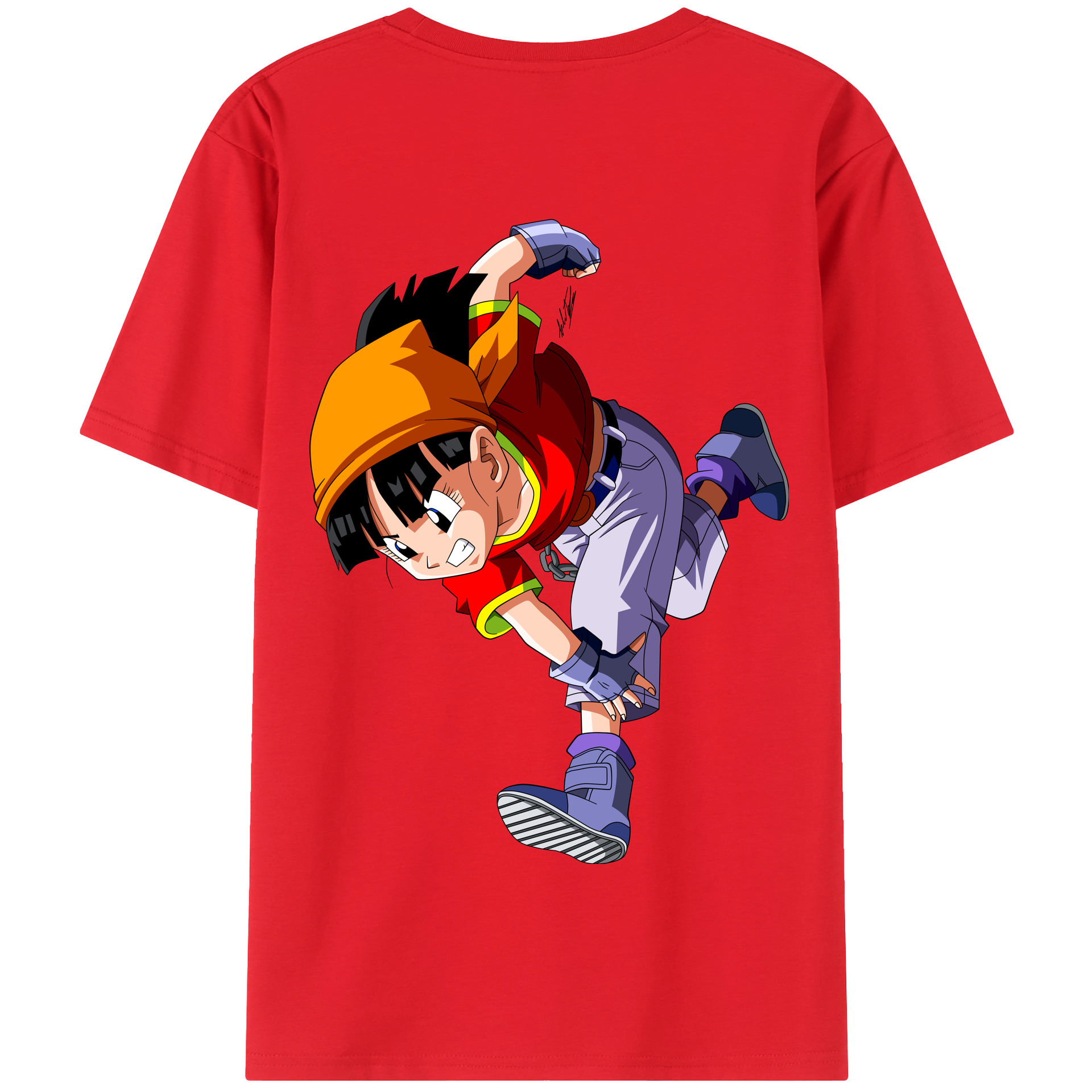 （画像用） ドラゴンボール パン DRAGON BALL Pan 綿100％半袖Tシャツ（背面プリント）