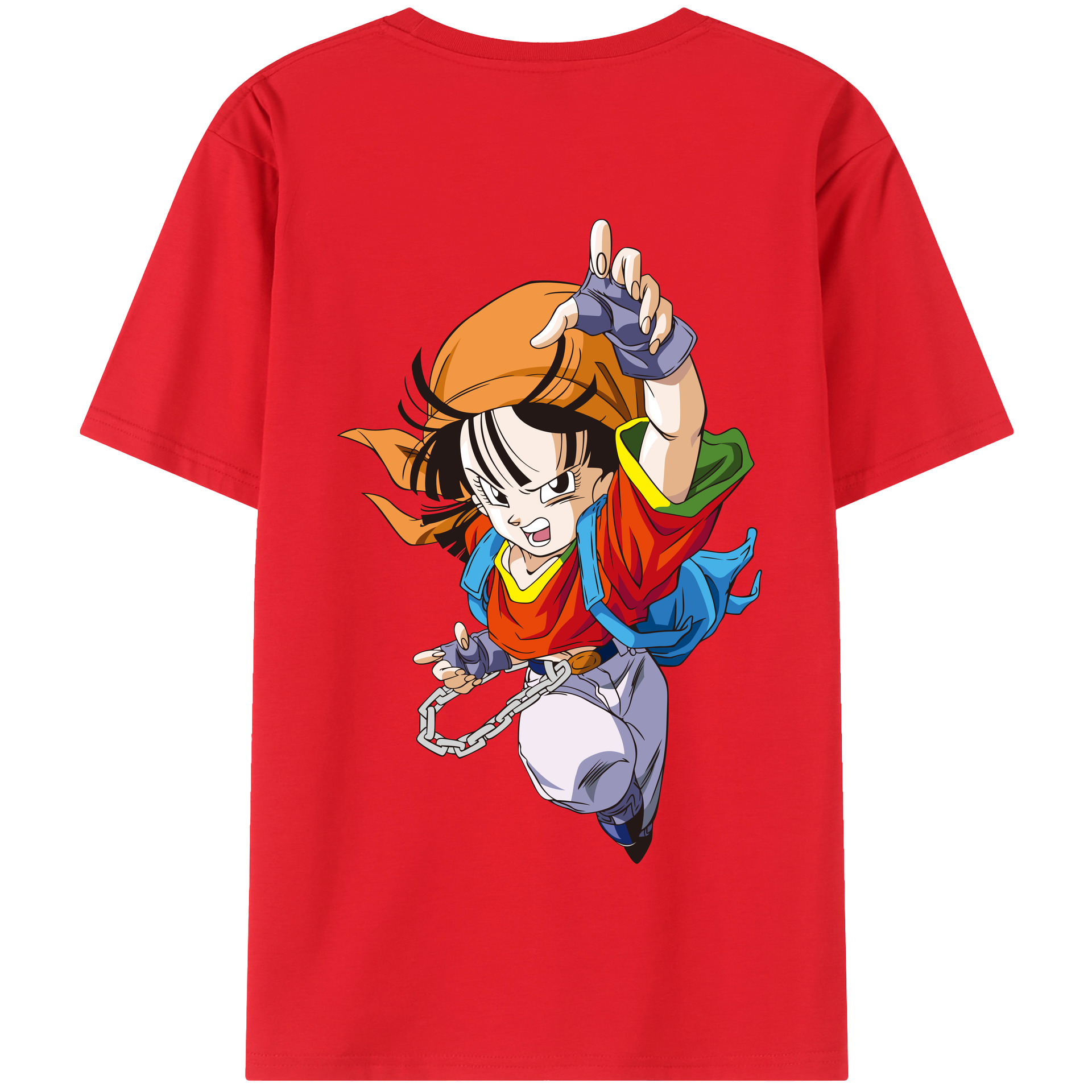 （画像用） ドラゴンボール パン DRAGON BALL Pan 綿100％半袖Tシャツ（背面プリント）