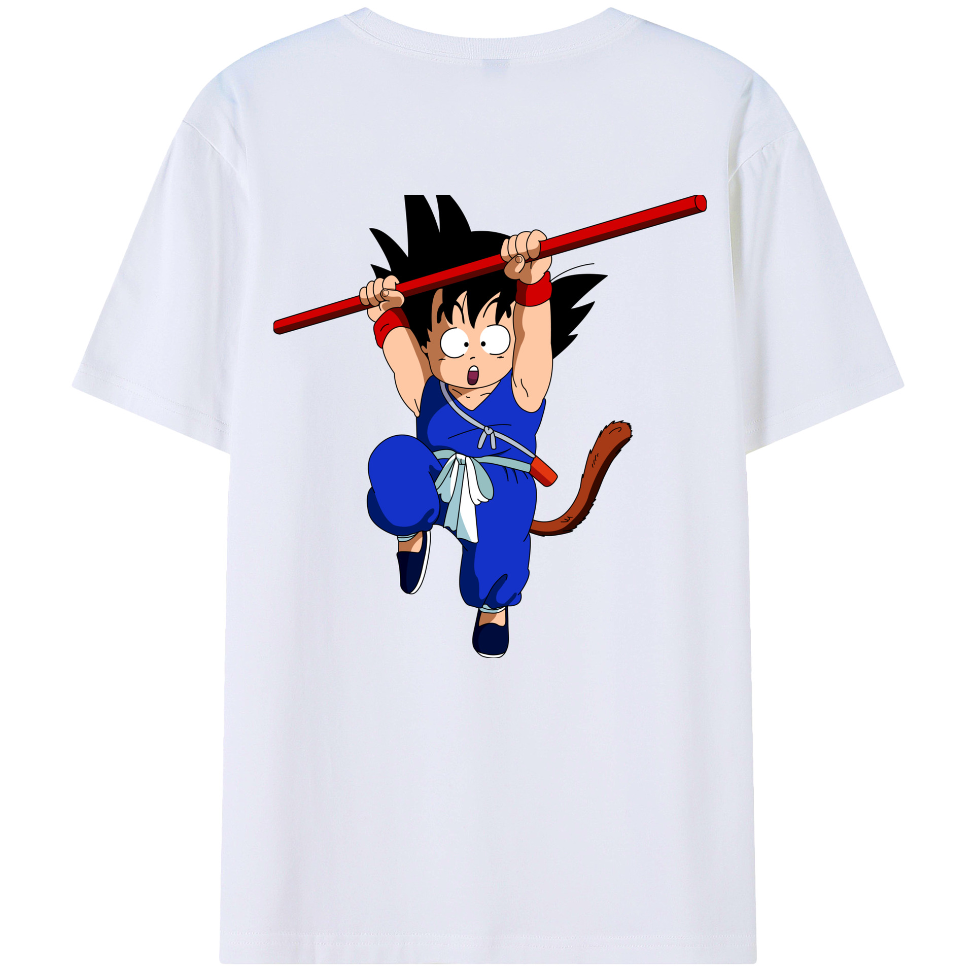 （画像用） ドラゴンボール 孫悟空（そん ごくう）Son Goku カカロット DRAGON BALL Kakarotto 綿100％半袖Tシャツ（背面プリント）