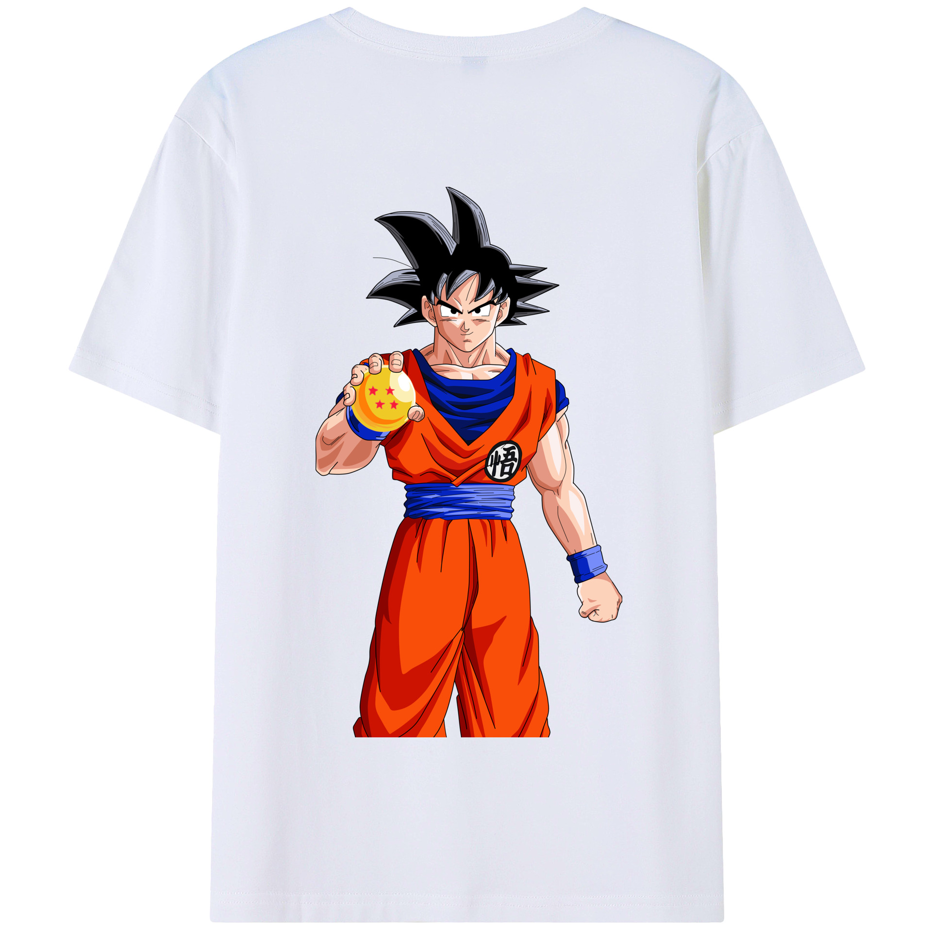 （画像用） ドラゴンボール 孫悟空（そん ごくう）Son Goku カカロット DRAGON BALL Kakarotto 綿100％半袖Tシャツ（背面プリント）