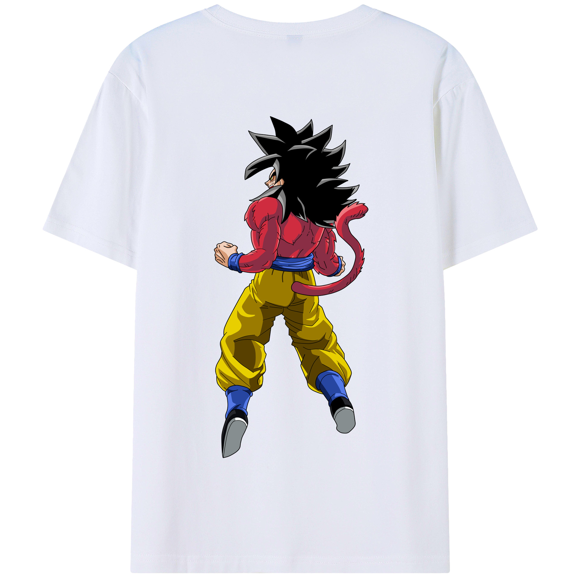 （画像用） ドラゴンボール 孫悟空（そん ごくう）Son Goku カカロット DRAGON BALL Kakarotto 綿100％半袖Tシャツ（背面プリント）