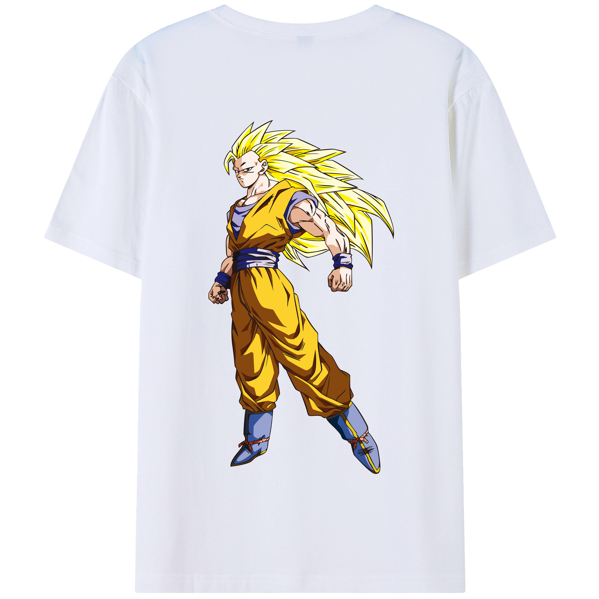 （画像用） ドラゴンボール 孫悟空（そん ごくう）Son Goku カカロット DRAGON BALL Kakarotto 綿100％半袖Tシャツ（背面プリント）