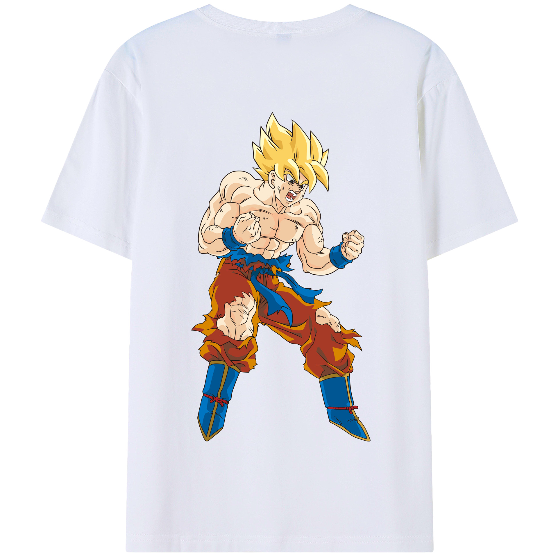 （画像用） ドラゴンボール 孫悟空（そん ごくう）Son Goku カカロット DRAGON BALL Kakarotto 綿100％半袖Tシャツ（背面プリント）
