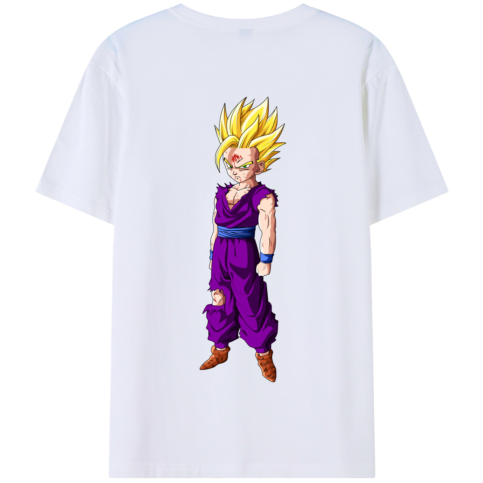 （画像用） ドラゴンボール 孫 悟飯（そんごはん）DRAGON BALL Son Gohan 綿100％半袖Tシャツ（背面プリント）