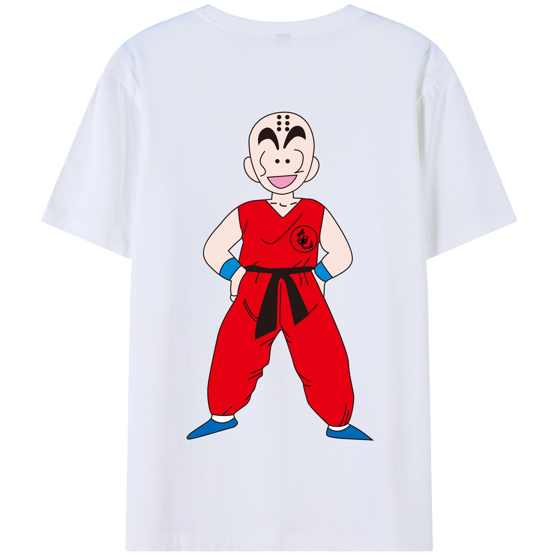（画像用） ドラゴンボール クリリン DRAGON BALL krillin 綿100％半袖Tシャツ（背面プリント）