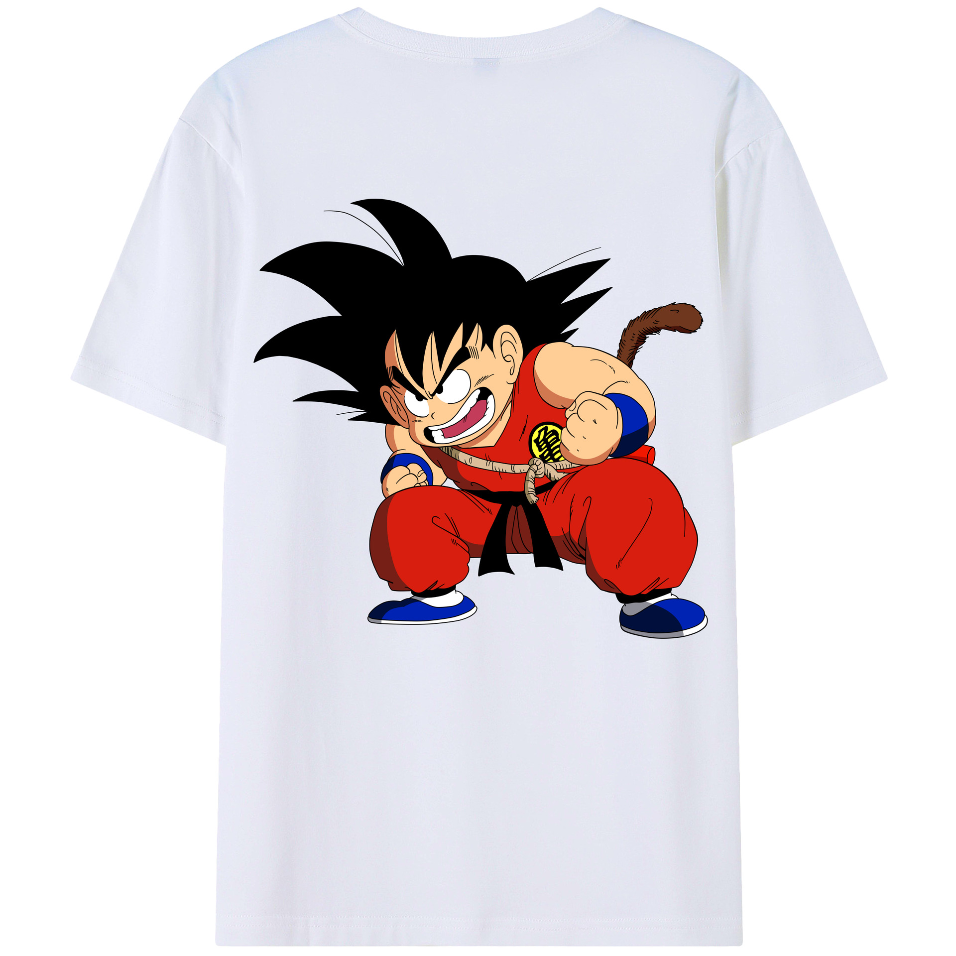 （画像用） ドラゴンボール 孫悟空（そん ごくう）Son Goku カカロット DRAGON BALL Kakarotto 綿100％半袖Tシャツ（背面プリント）