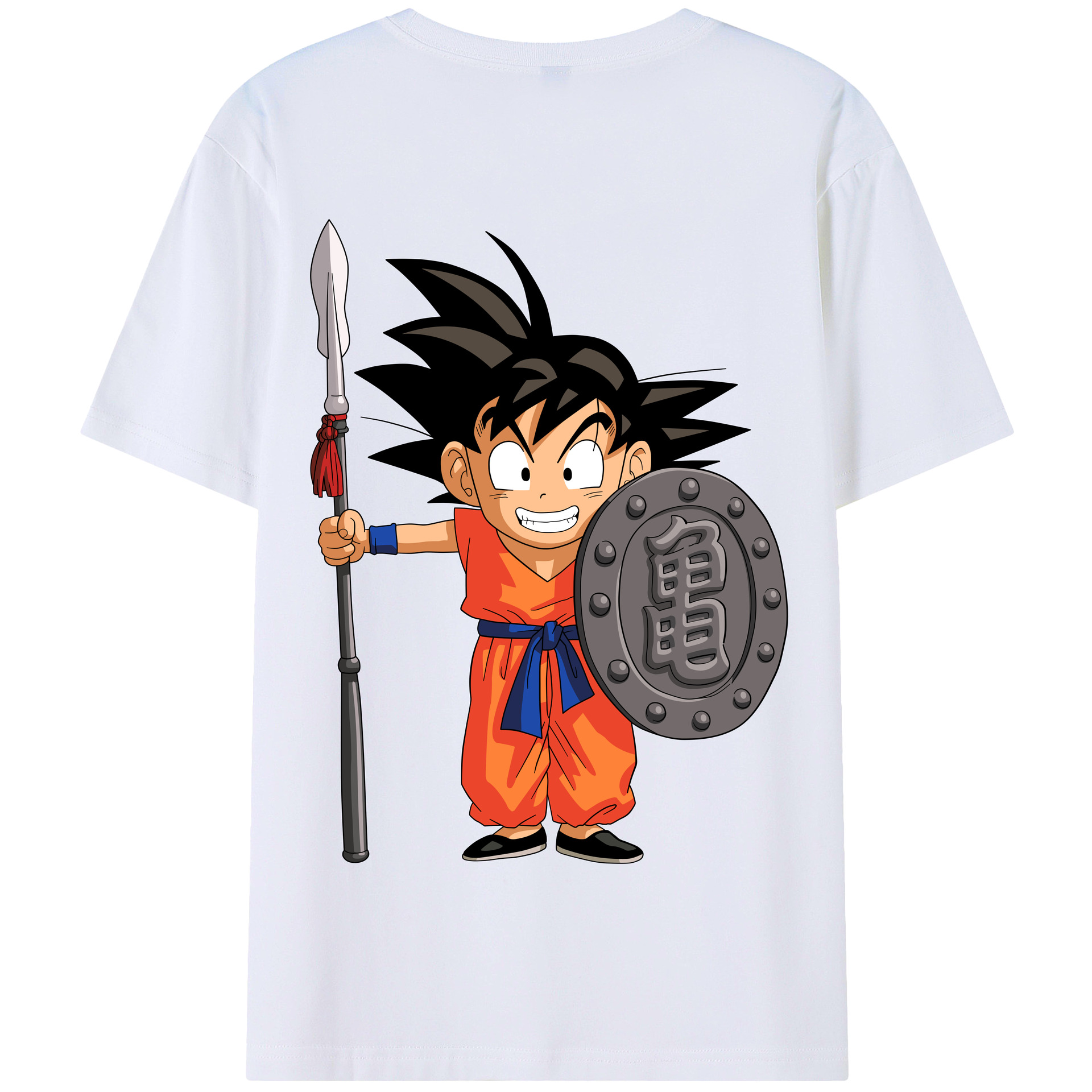 （画像用） ドラゴンボール 孫悟空（そん ごくう）Son Goku カカロット DRAGON BALL Kakarotto 綿100％半袖Tシャツ（背面プリント）