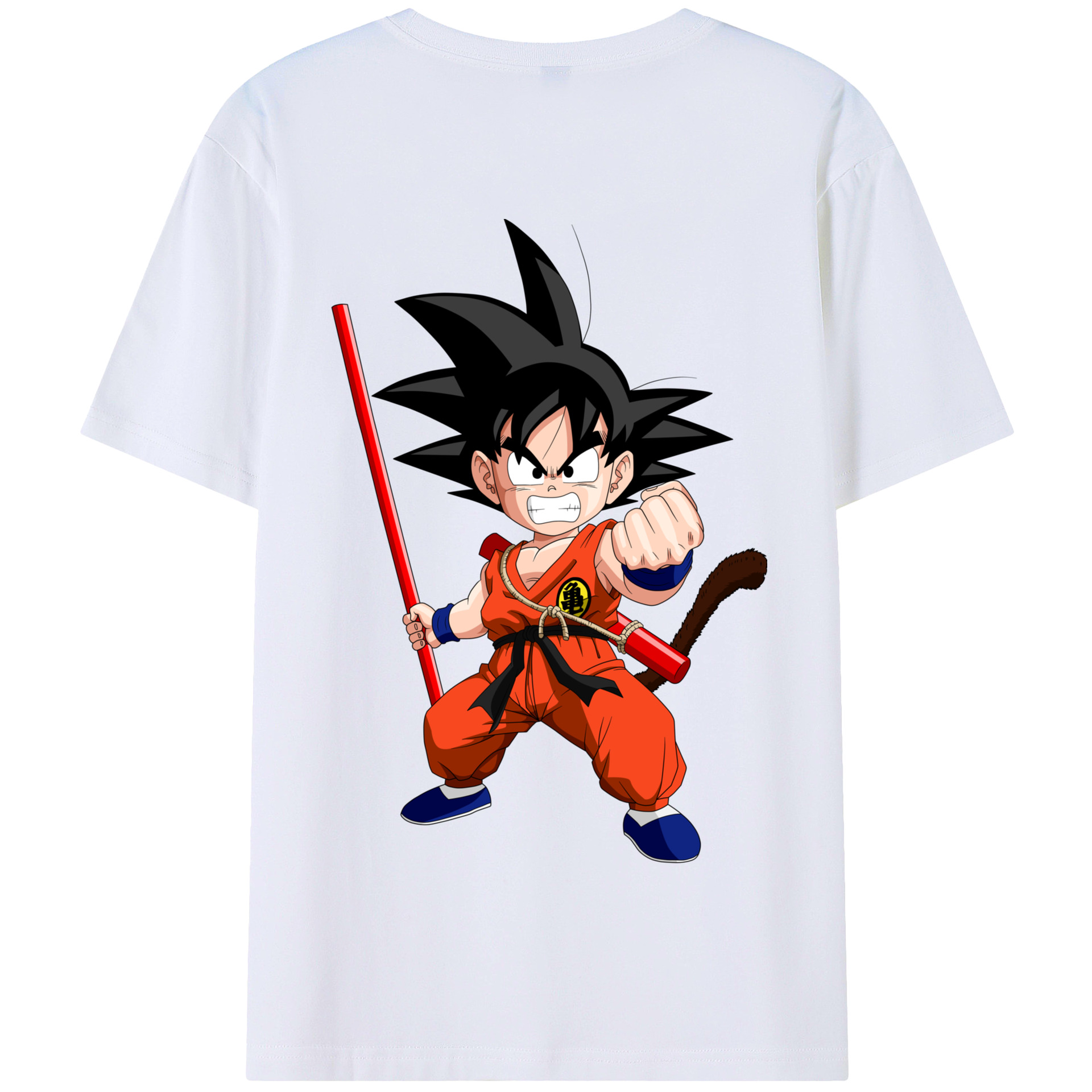 （画像用） ドラゴンボール 孫悟空（そん ごくう）Son Goku カカロット DRAGON BALL Kakarotto 綿100％半袖Tシャツ（背面プリント）