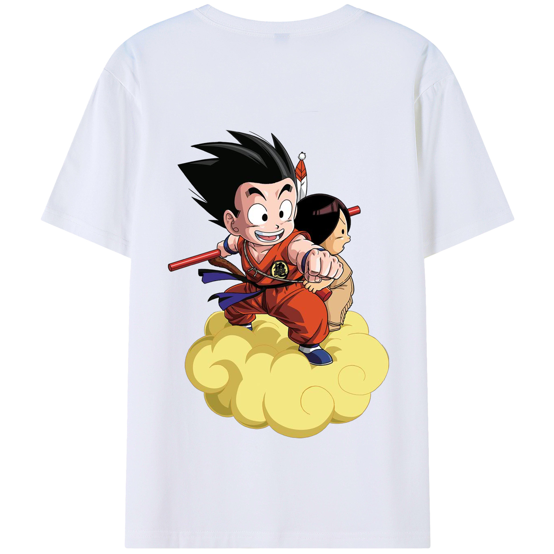 （画像用） ドラゴンボール 孫悟空（そん ごくう）Son Goku カカロット DRAGON BALL Kakarotto 綿100％半袖Tシャツ（背面プリント）
