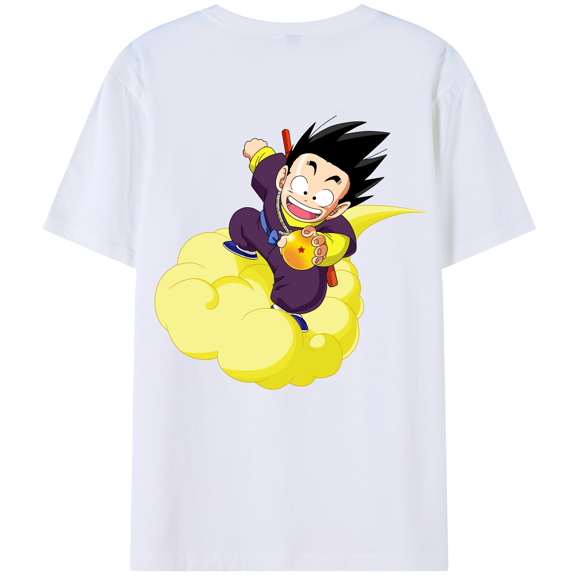 （画像用） ドラゴンボール 孫悟空（そん ごくう）Son Goku カカロット DRAGON BALL Kakarotto 綿100％半袖Tシャツ（背面プリント）