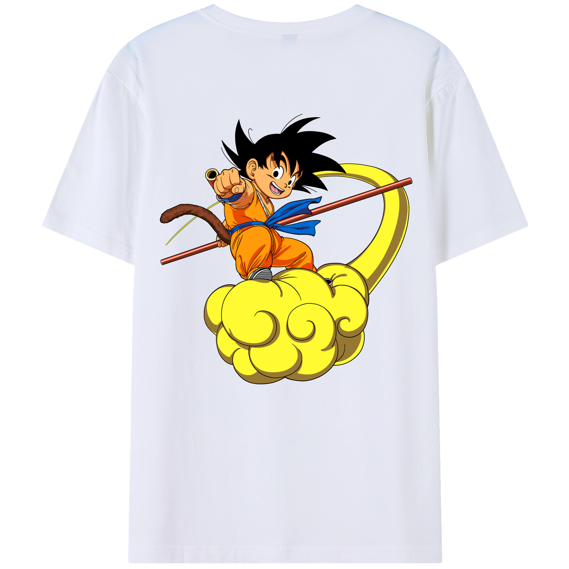 （画像用） ドラゴンボール 孫悟空（そん ごくう）Son Goku カカロット DRAGON BALL Kakarotto 綿100％半袖Tシャツ（背面プリント）