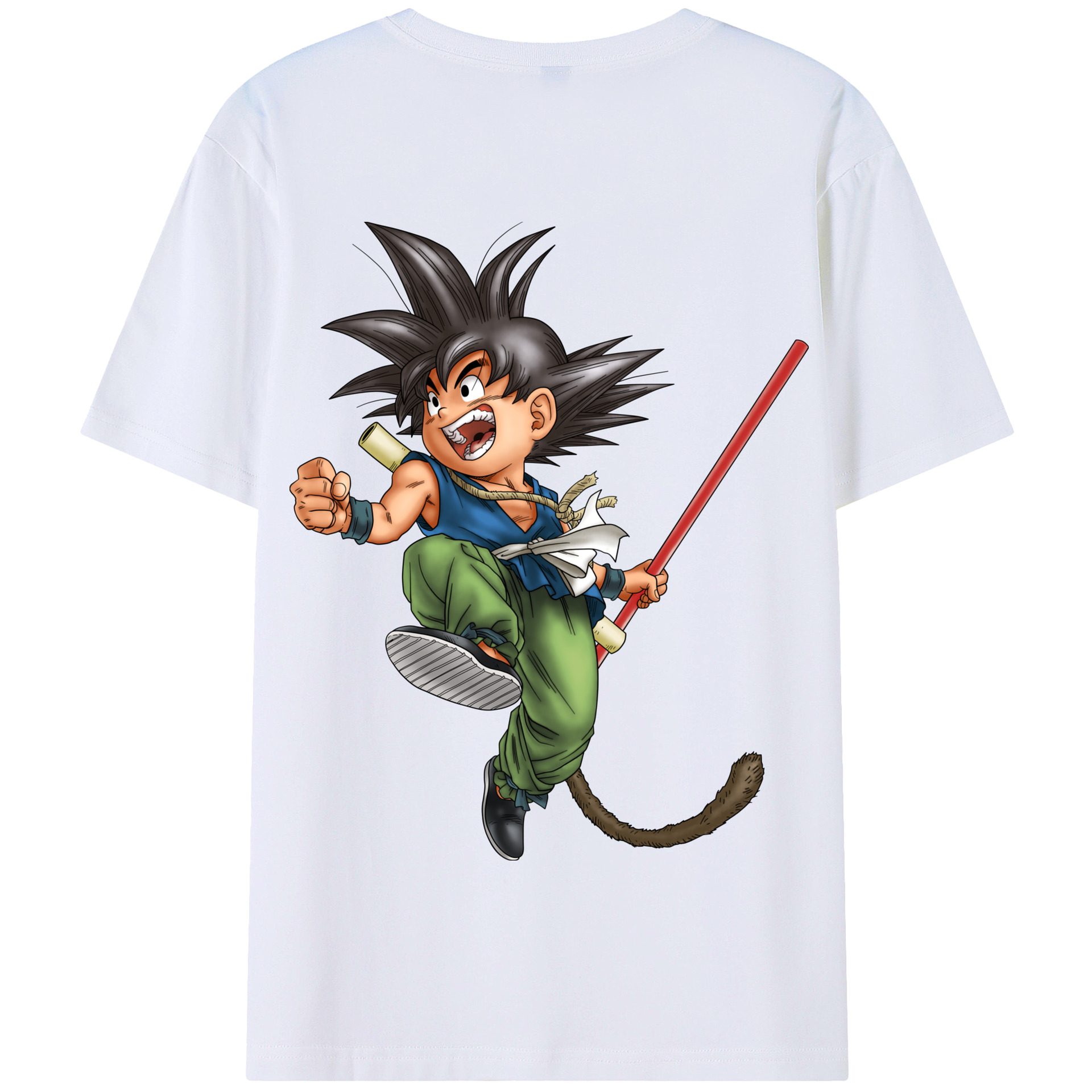 （画像用） ドラゴンボール 孫悟空（そん ごくう）Son Goku カカロット DRAGON BALL Kakarotto 綿100％半袖Tシャツ（背面プリント）