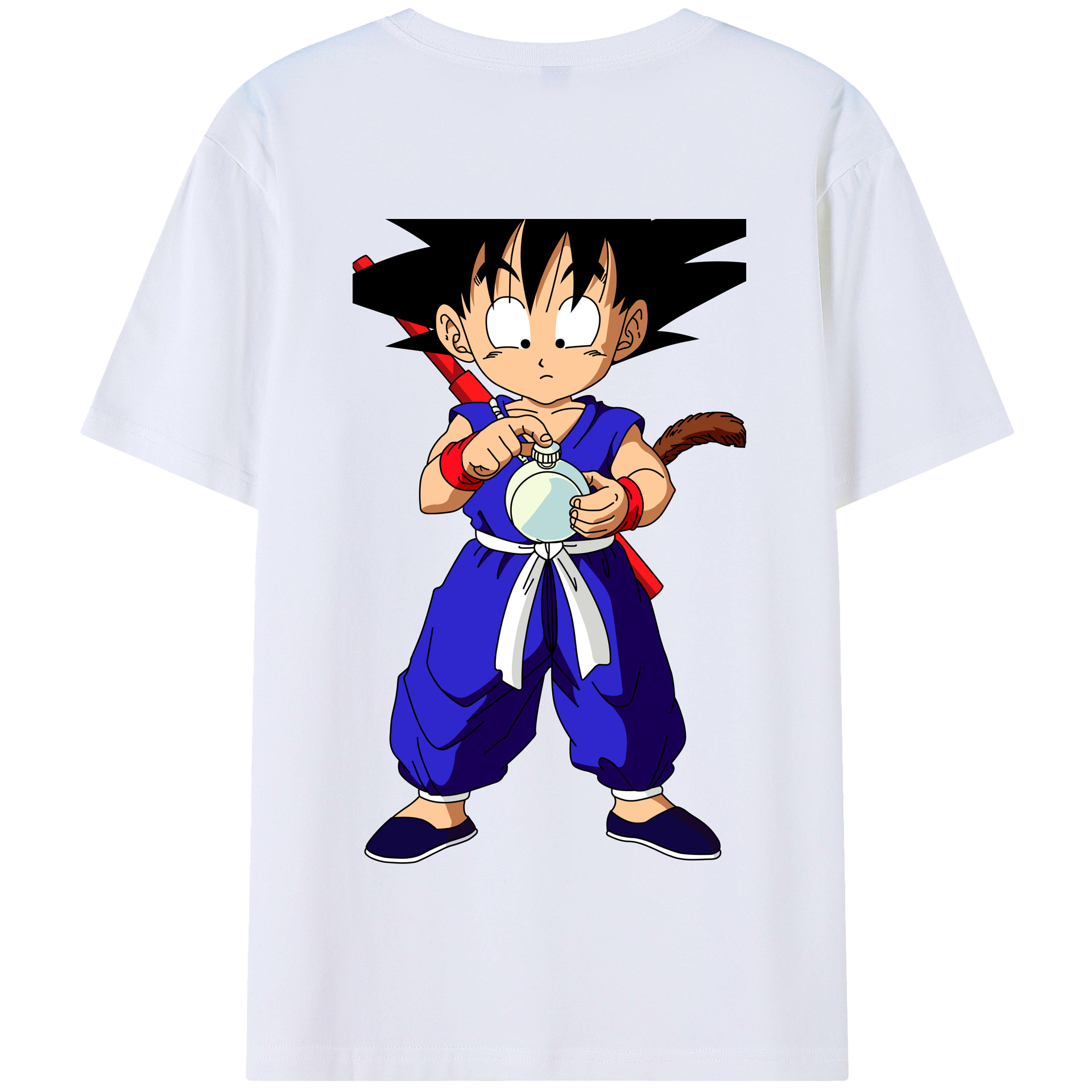 （画像用） ドラゴンボール 孫悟空（そん ごくう）Son Goku カカロット DRAGON BALL Kakarotto 綿100％半袖Tシャツ（背面プリント）