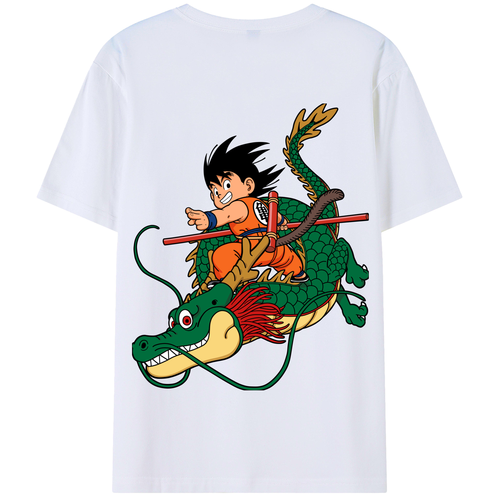 （画像用） ドラゴンボール 孫悟空（そん ごくう）Son Goku カカロット DRAGON BALL Kakarotto 綿100％半袖Tシャツ（背面プリント）