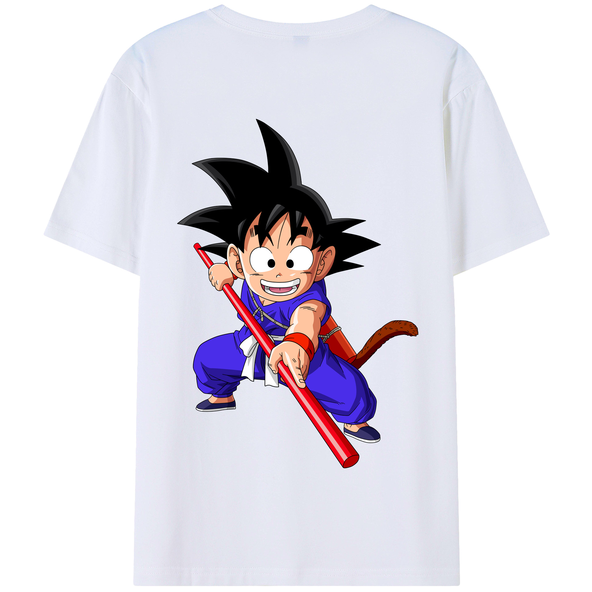 （画像用） ドラゴンボール 孫悟空（そん ごくう）Son Goku カカロット DRAGON BALL Kakarotto 綿100％半袖Tシャツ（背面プリント）