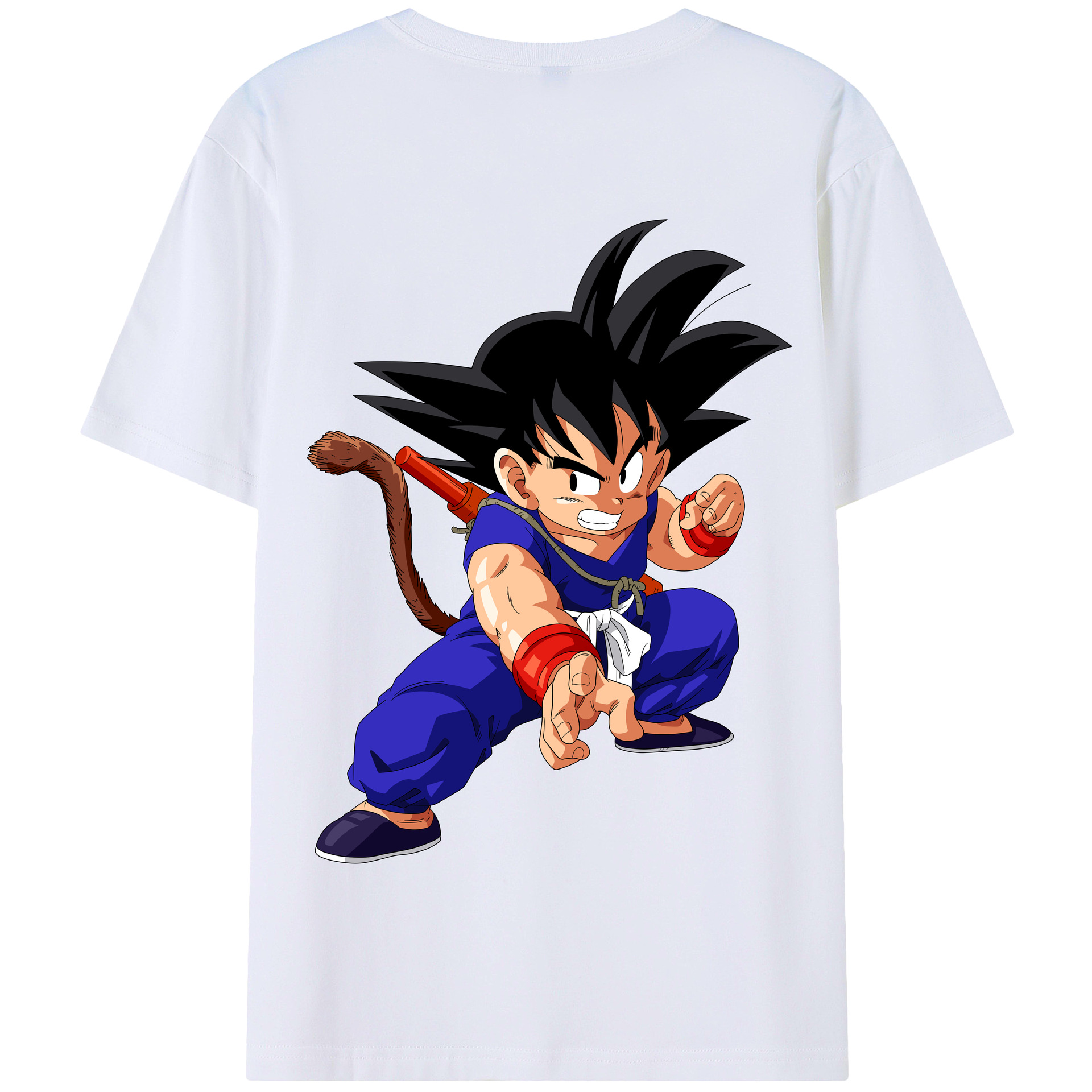 （画像用） ドラゴンボール 孫悟空（そん ごくう）Son Goku カカロット DRAGON BALL Kakarotto 綿100％半袖Tシャツ（背面プリント）
