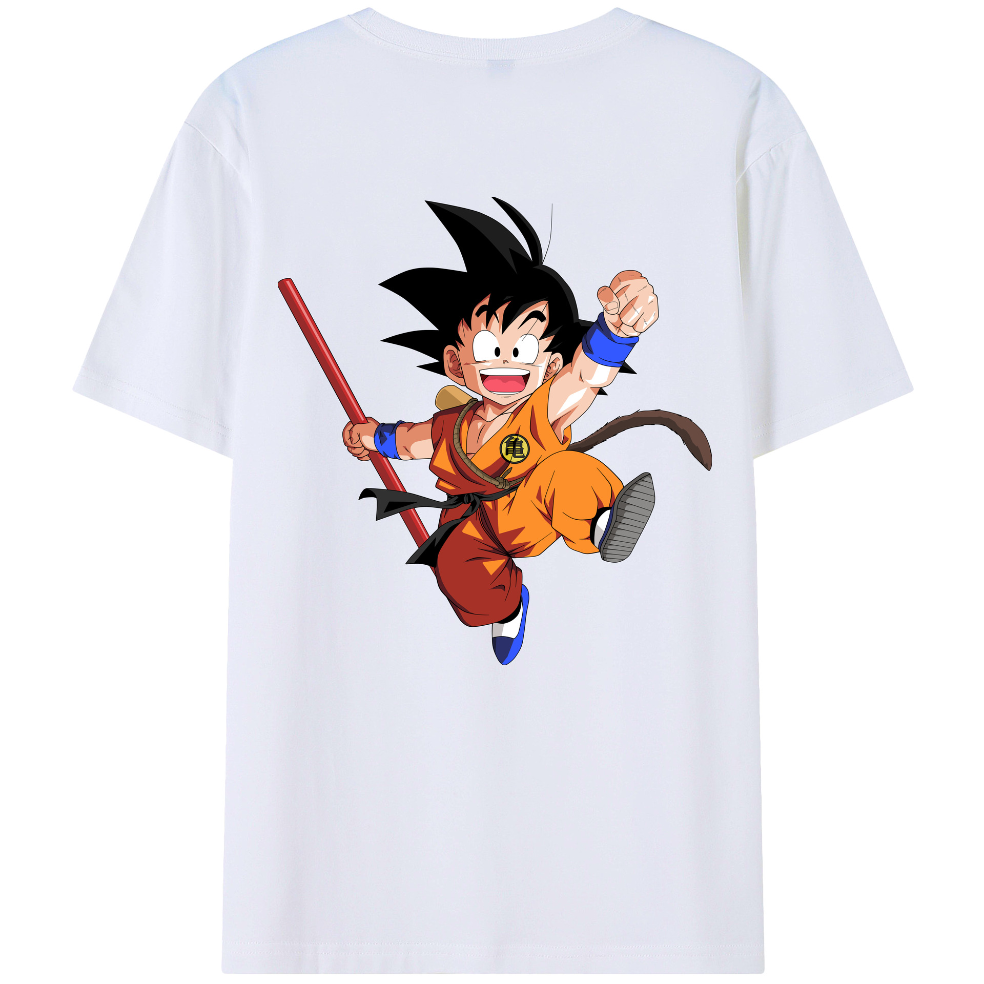 （画像用） ドラゴンボール 孫悟空（そん ごくう）Son Goku カカロット DRAGON BALL Kakarotto 綿100％半袖Tシャツ（背面プリント）