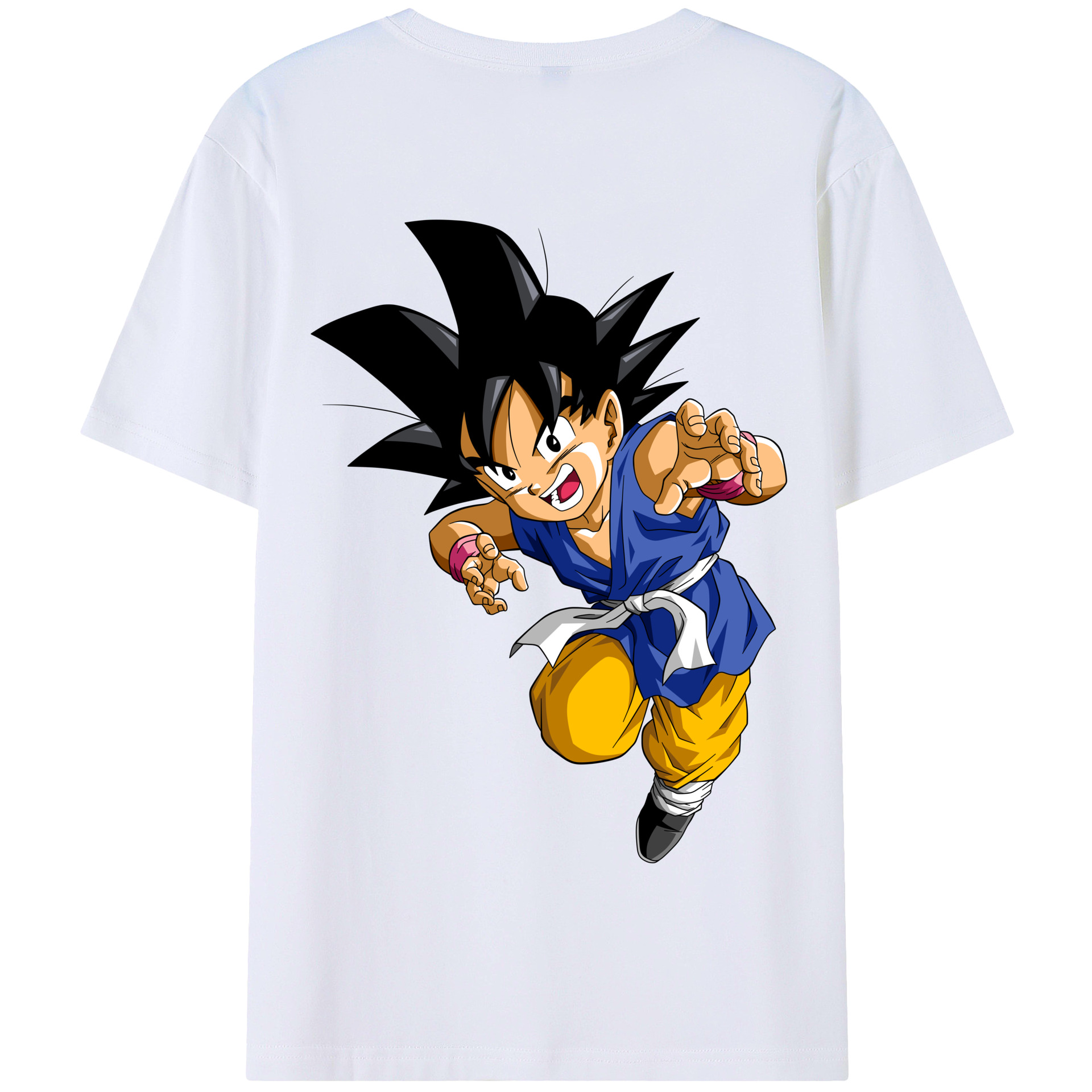 （画像用） ドラゴンボール 孫悟空（そん ごくう）Son Goku カカロット DRAGON BALL Kakarotto 綿100％半袖Tシャツ（背面プリント）