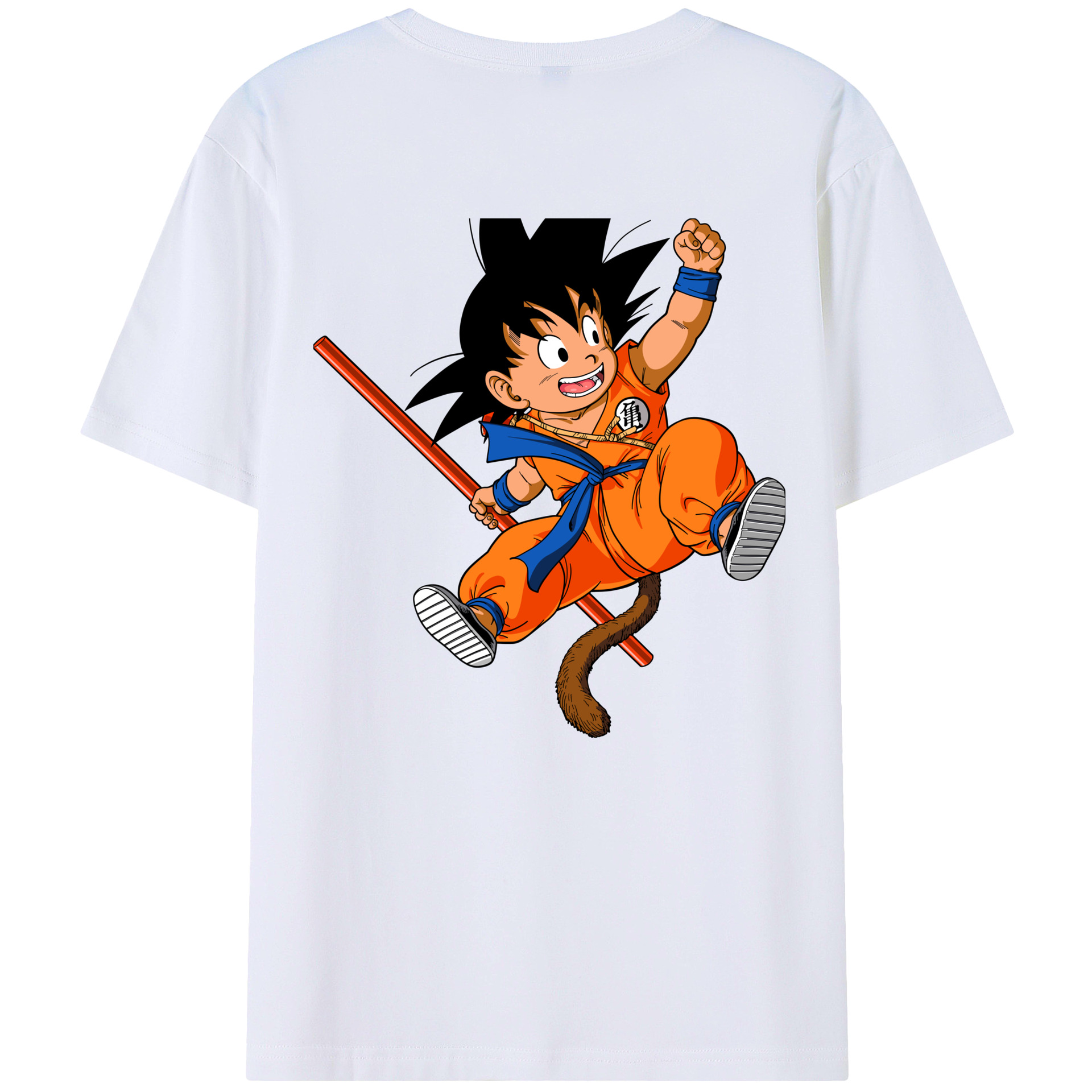 （画像用） ドラゴンボール 孫悟空（そん ごくう）Son Goku カカロット DRAGON BALL Kakarotto 綿100％半袖Tシャツ（背面プリント）