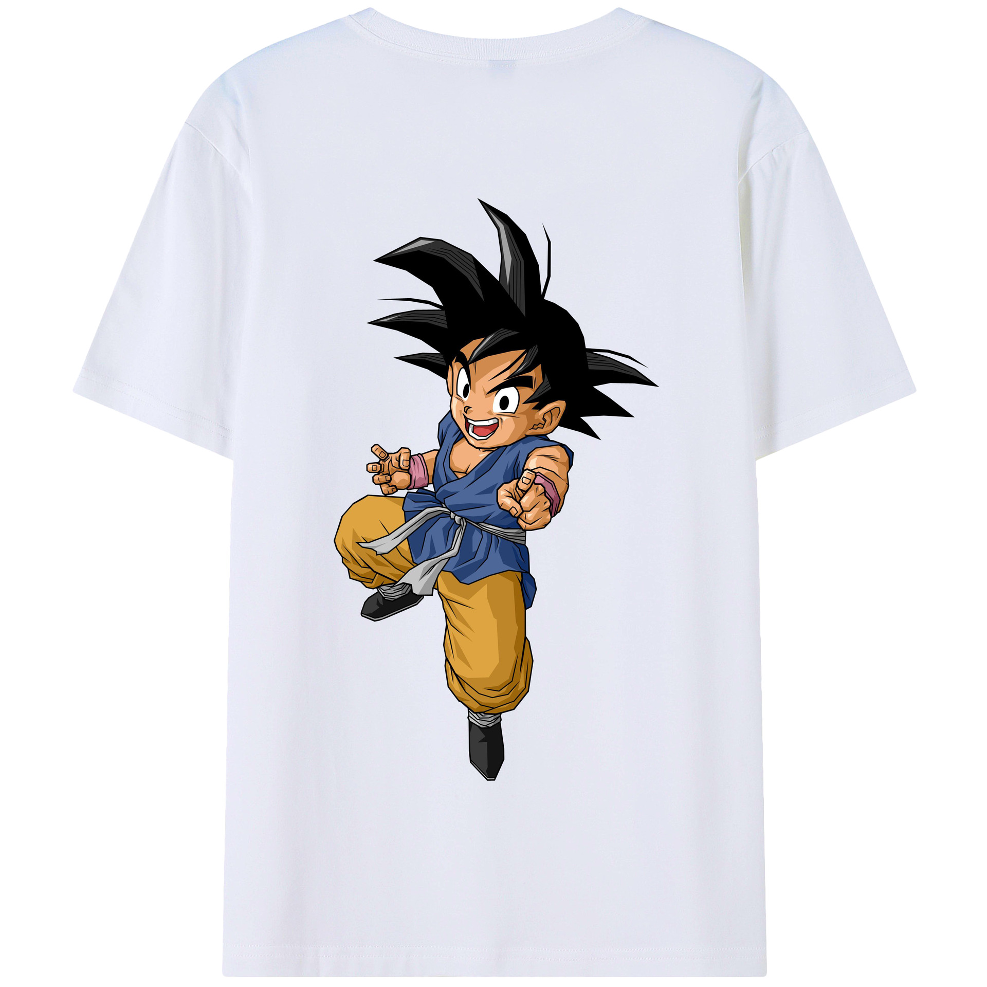 （画像用） ドラゴンボール 孫悟空（そん ごくう）Son Goku カカロット DRAGON BALL Kakarotto 綿100％半袖Tシャツ（背面プリント）